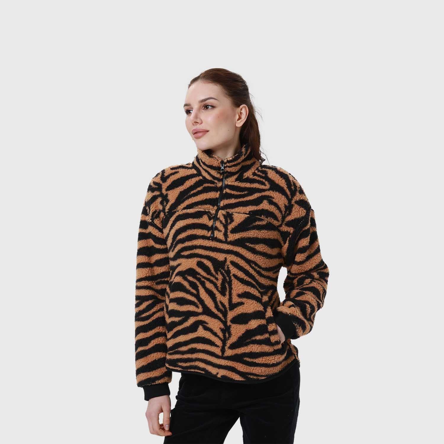 Polar Mujer Medio Zipper Full R Camel-2