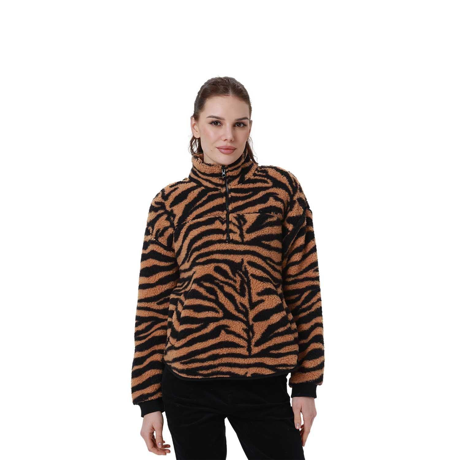 Polar Mujer Medio Zipper Full R Camel-1