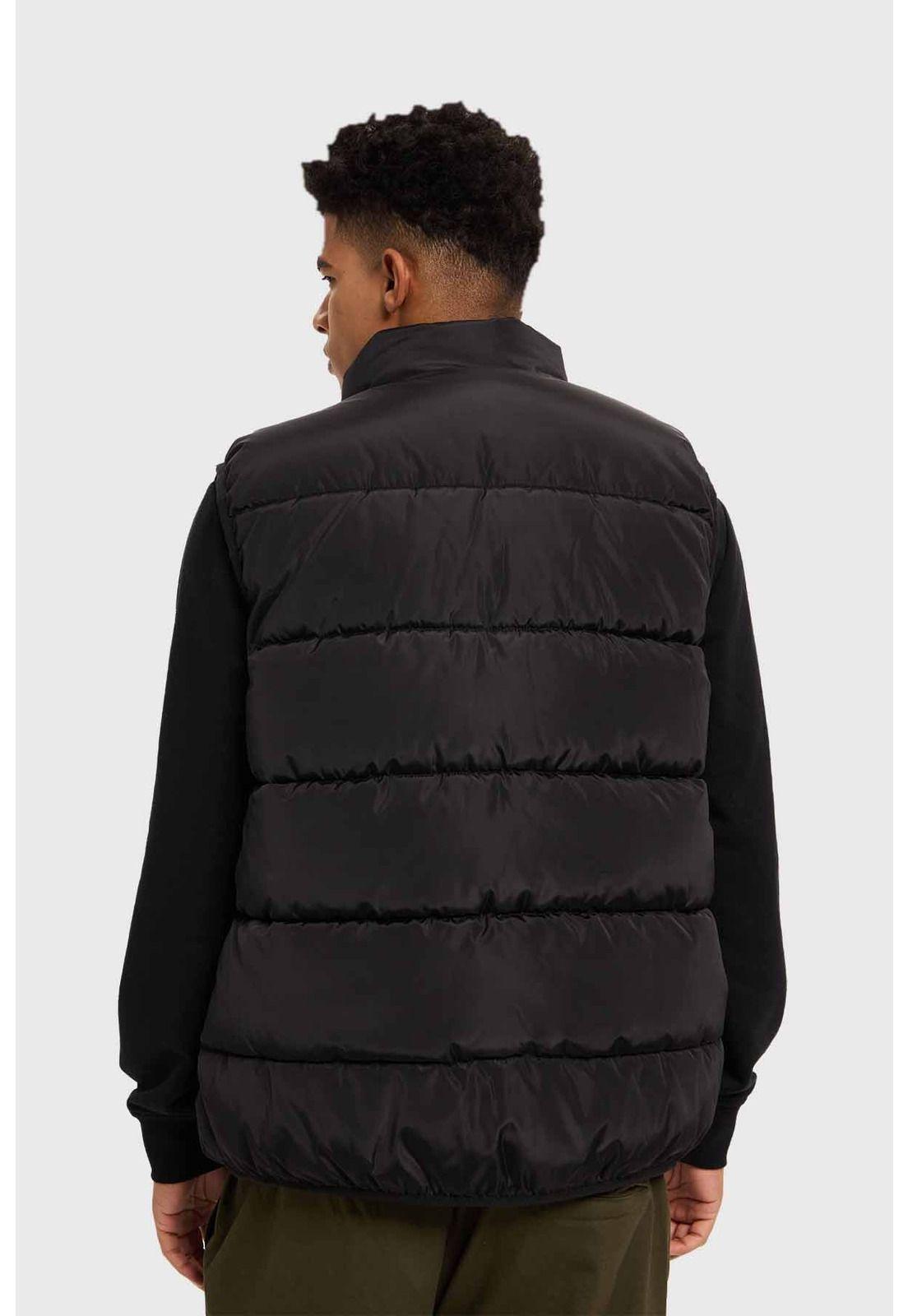 Parka Hombre Con Bolsillo Negro-2