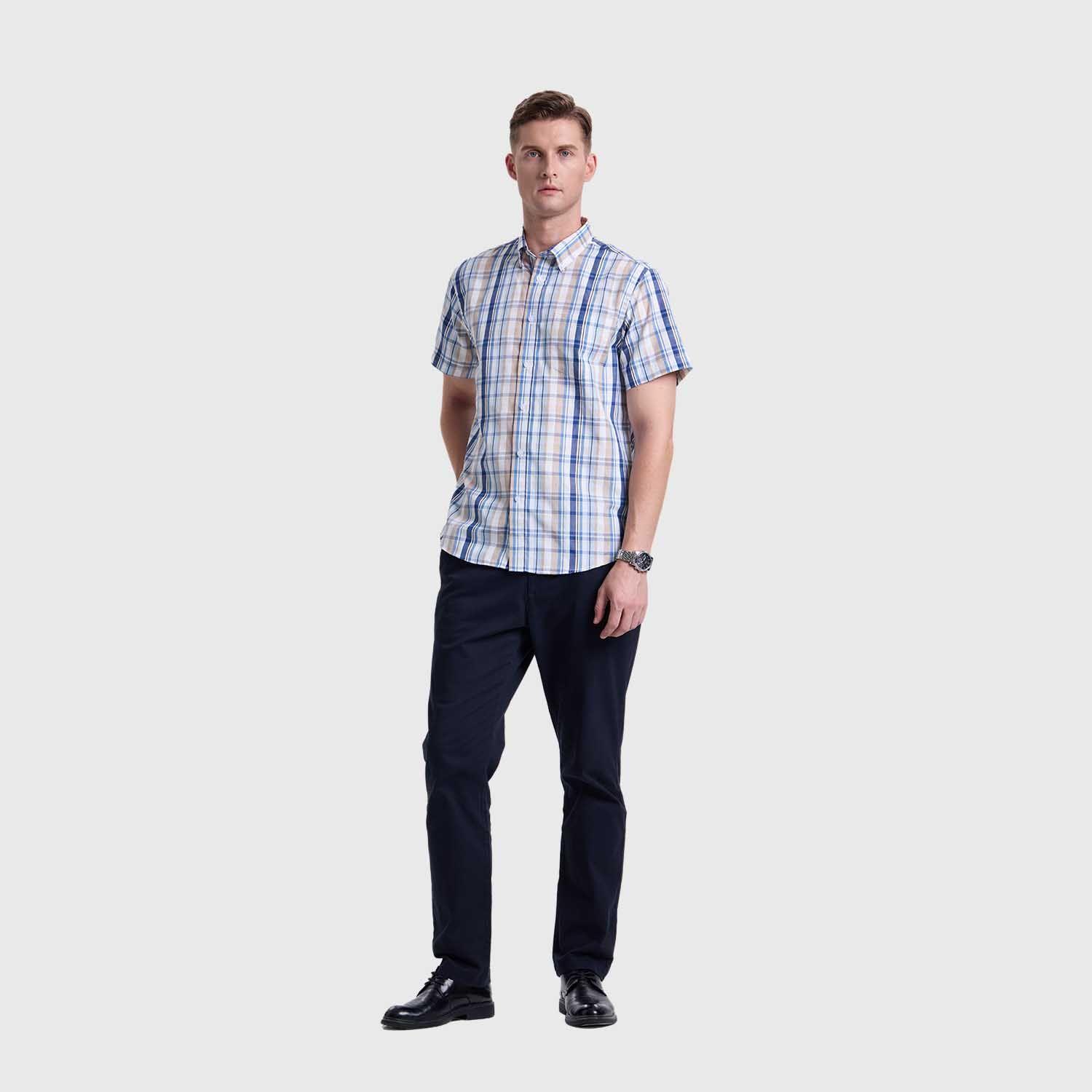 Camisa Hombre Rapport Casual Beige Fashion's Park-3