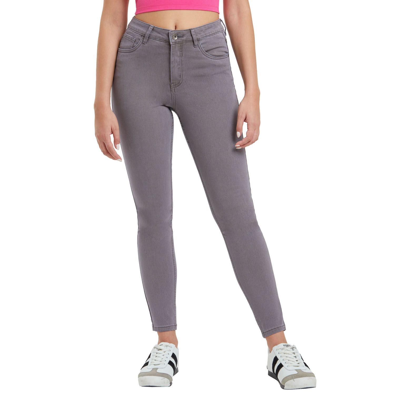 Jeans Super Skinny Emilia Gris Mujer-0