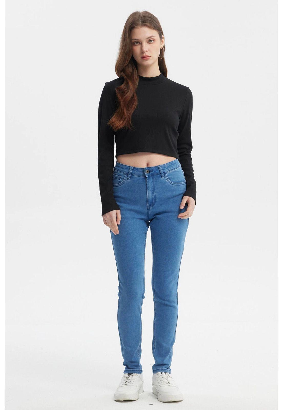 Polera Mujer Rib Negro - V-3