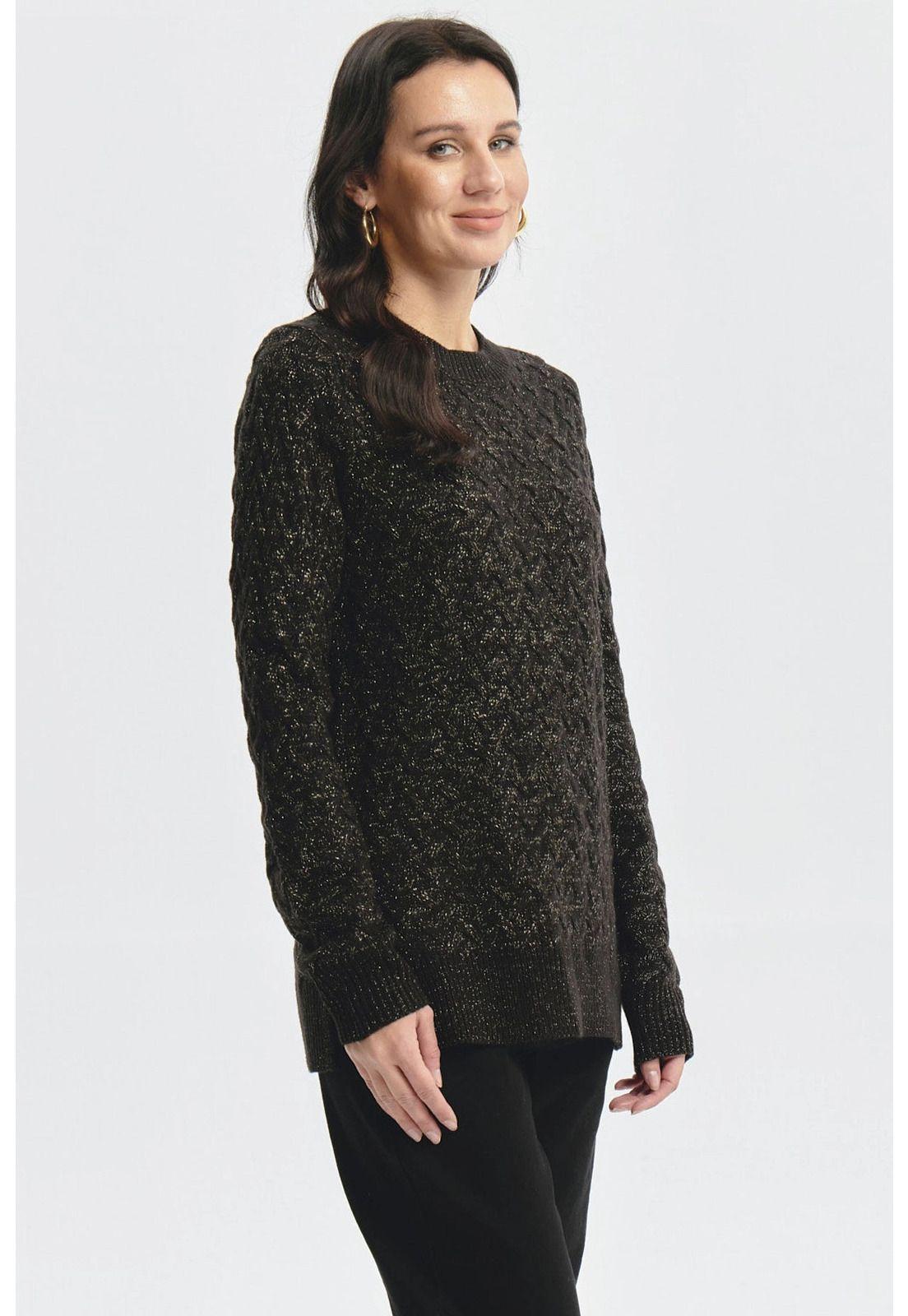 Sweater Mujer Calado Negro - lll-1