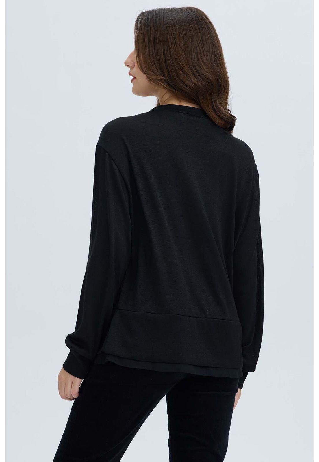 Sweater Mujer Basta Negro - ll-2