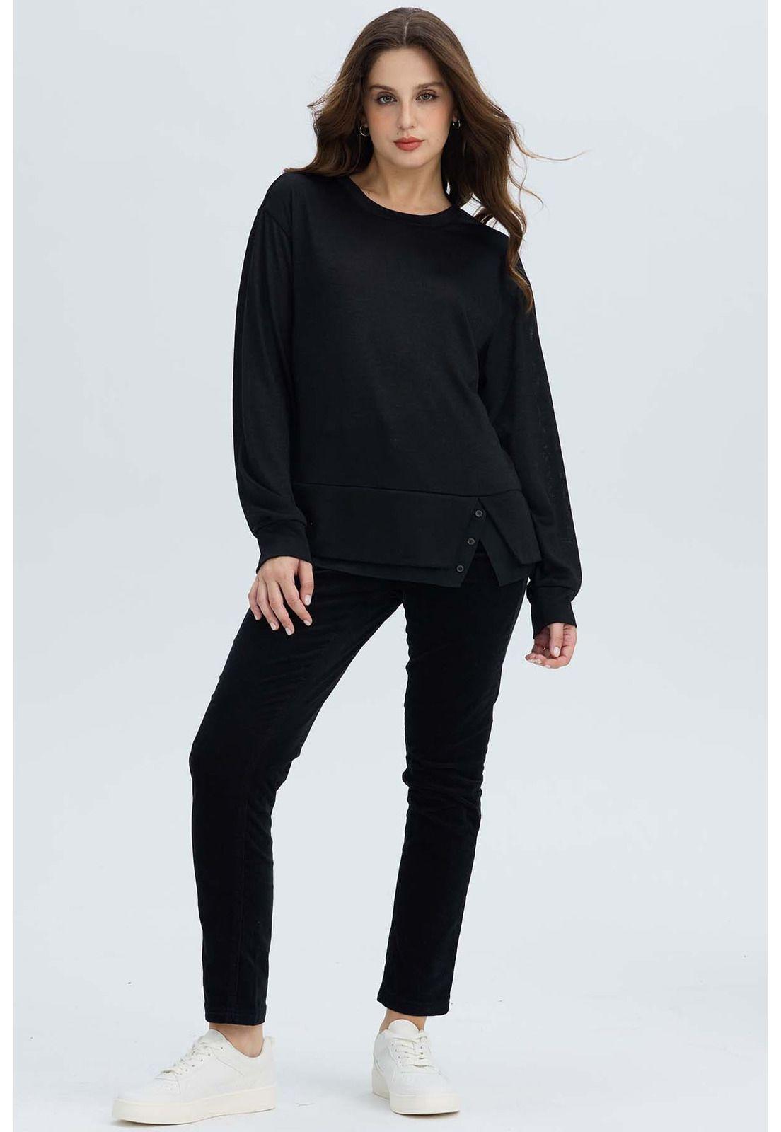 Sweater Mujer Basta Negro - ll-3
