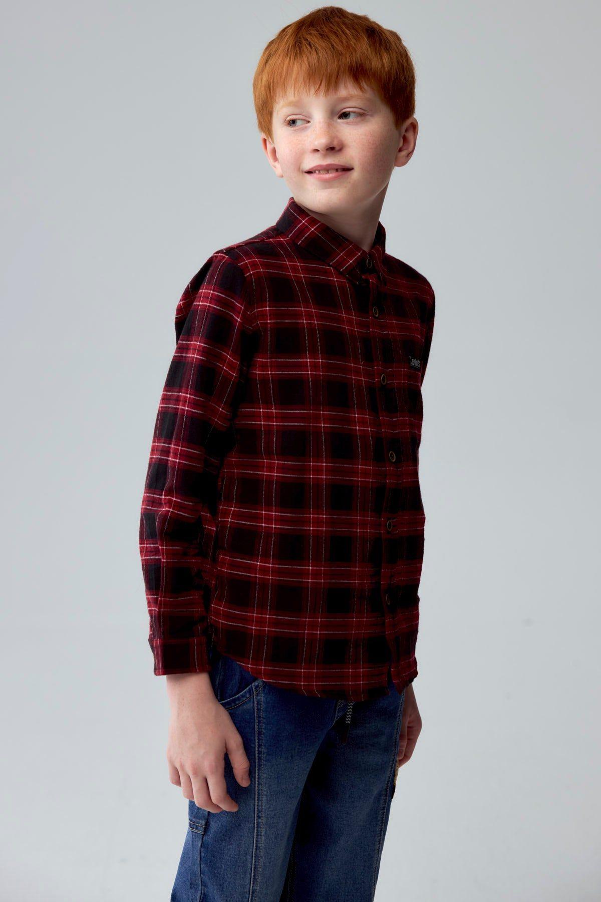 Camisa Niño Cuadrillé Burdeo-1