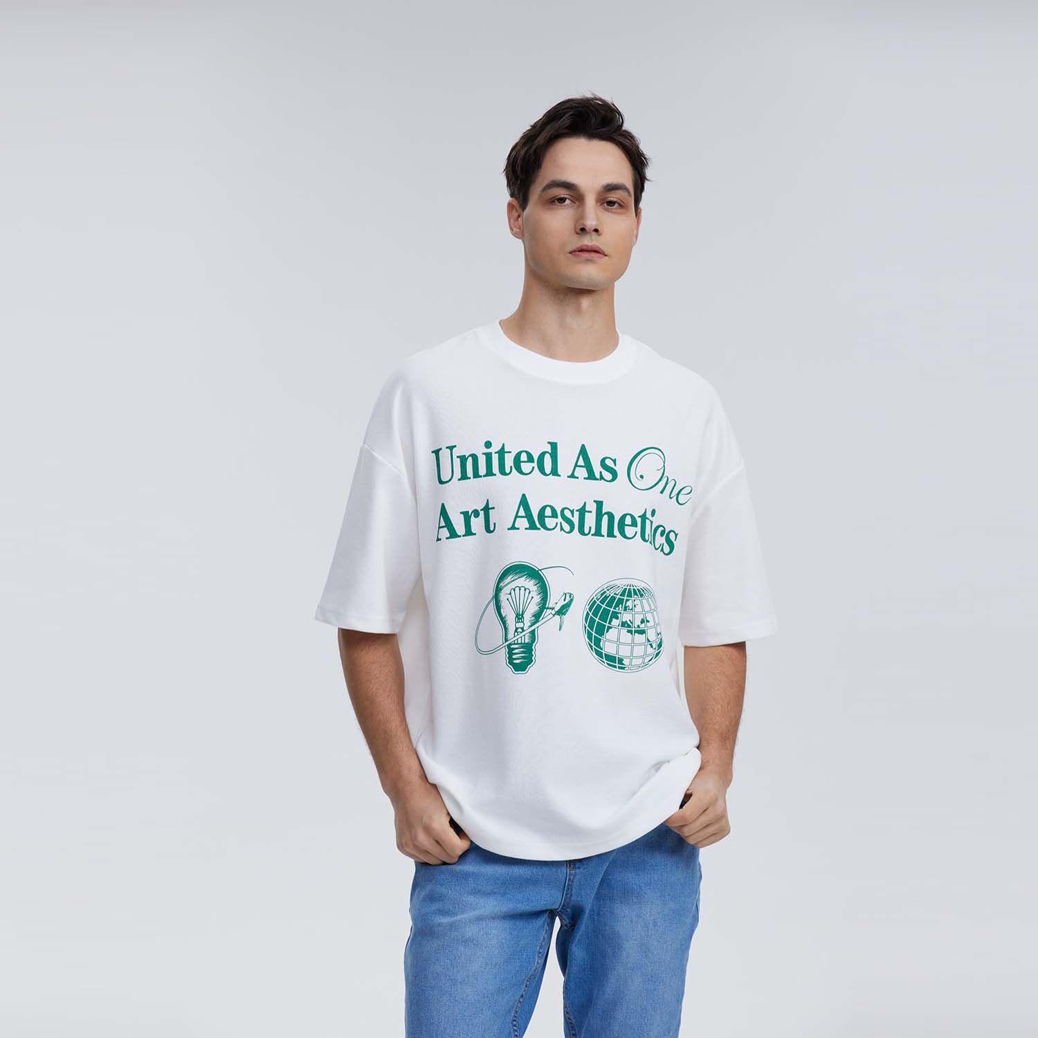 Polera Hombre Print Blanco I-0