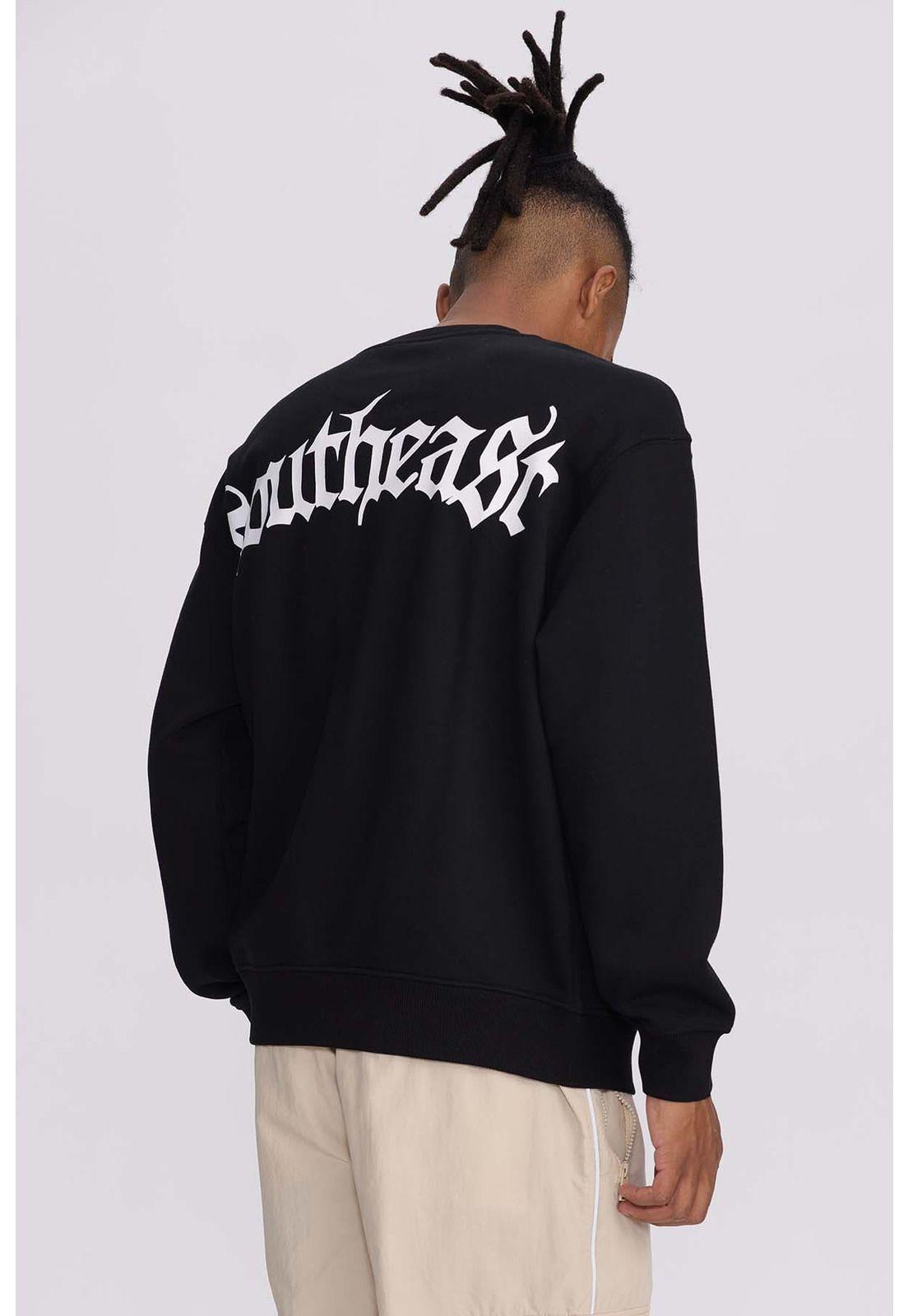 Polerón Hombre Print Negro-2