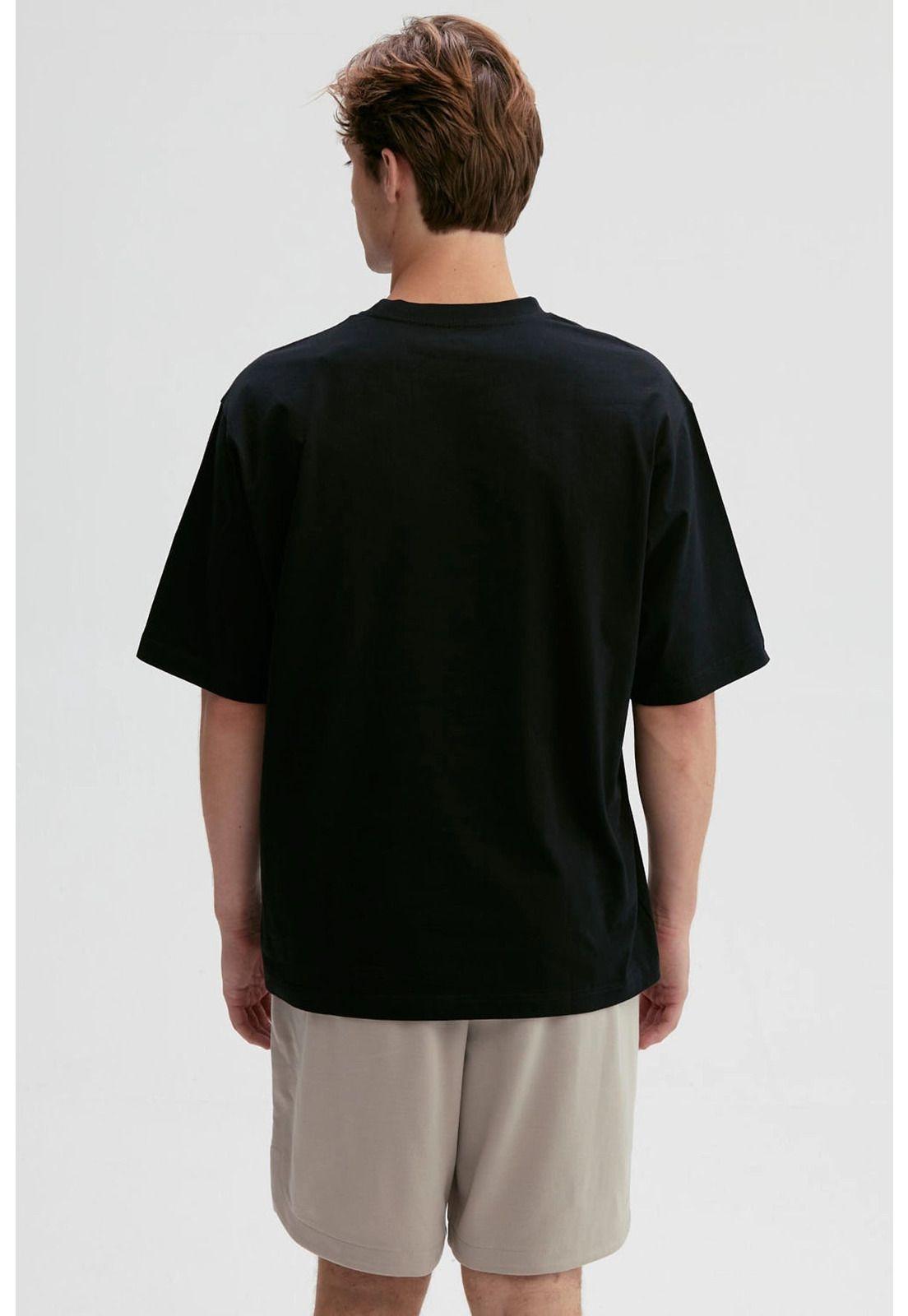 Polera Hombre Oversize Negro - Vlll-2