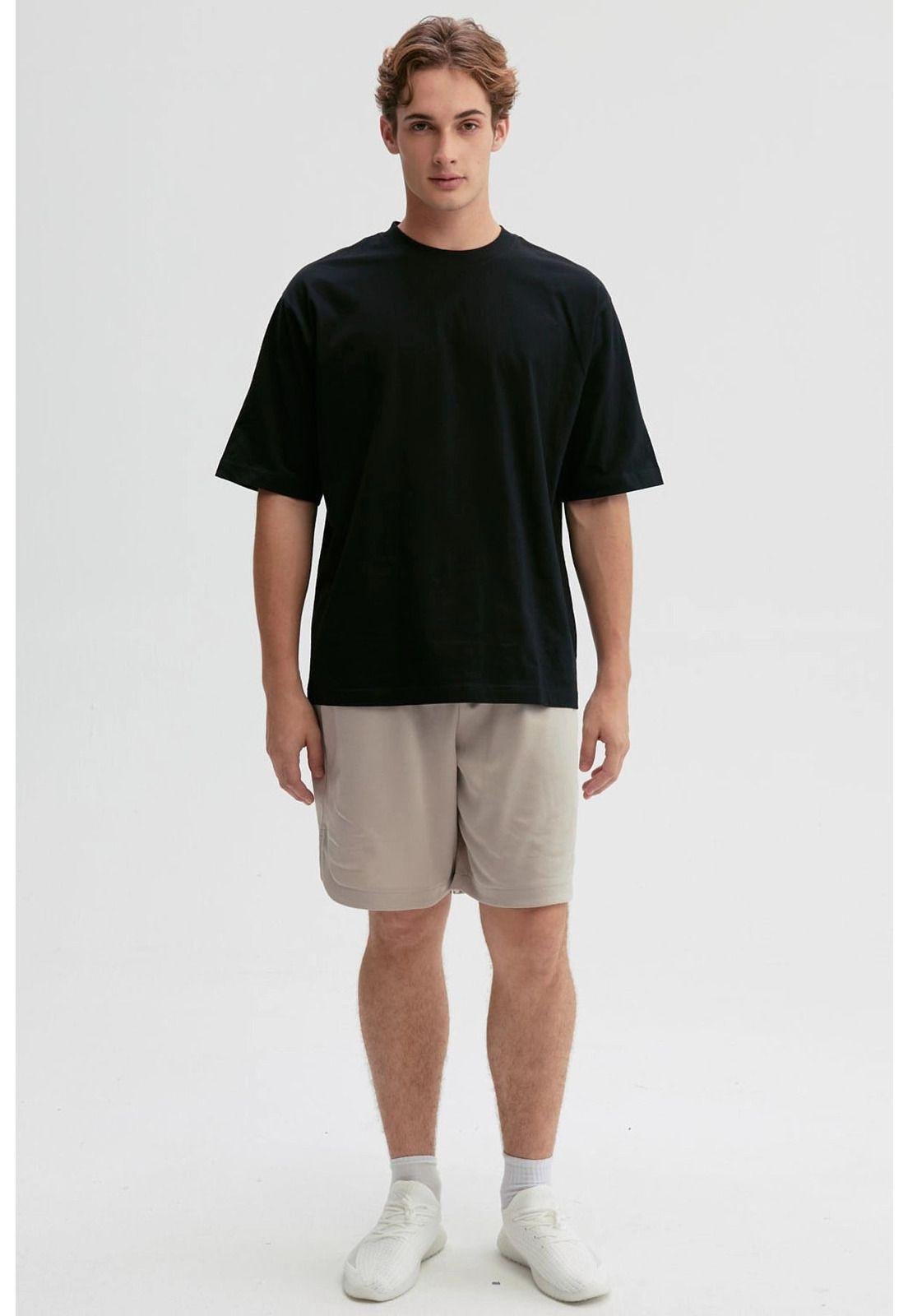 Polera Hombre Oversize Negro - Vlll-3