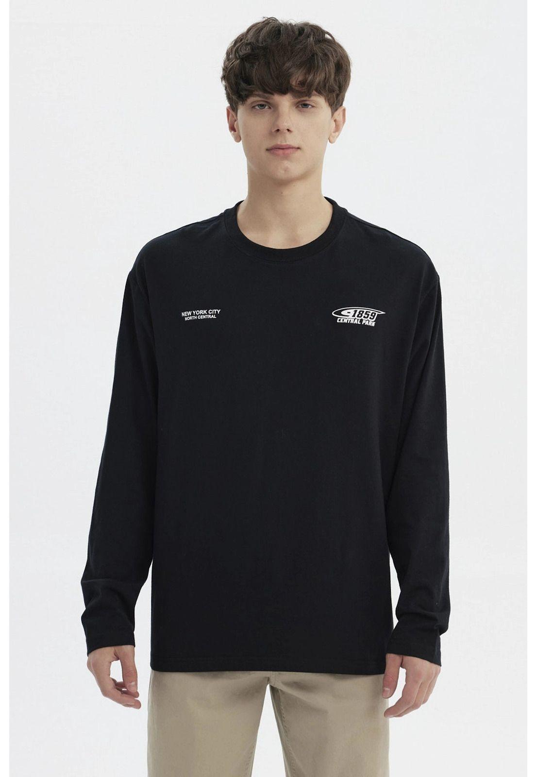 Polera Hombre Slim Negro - XVl-0