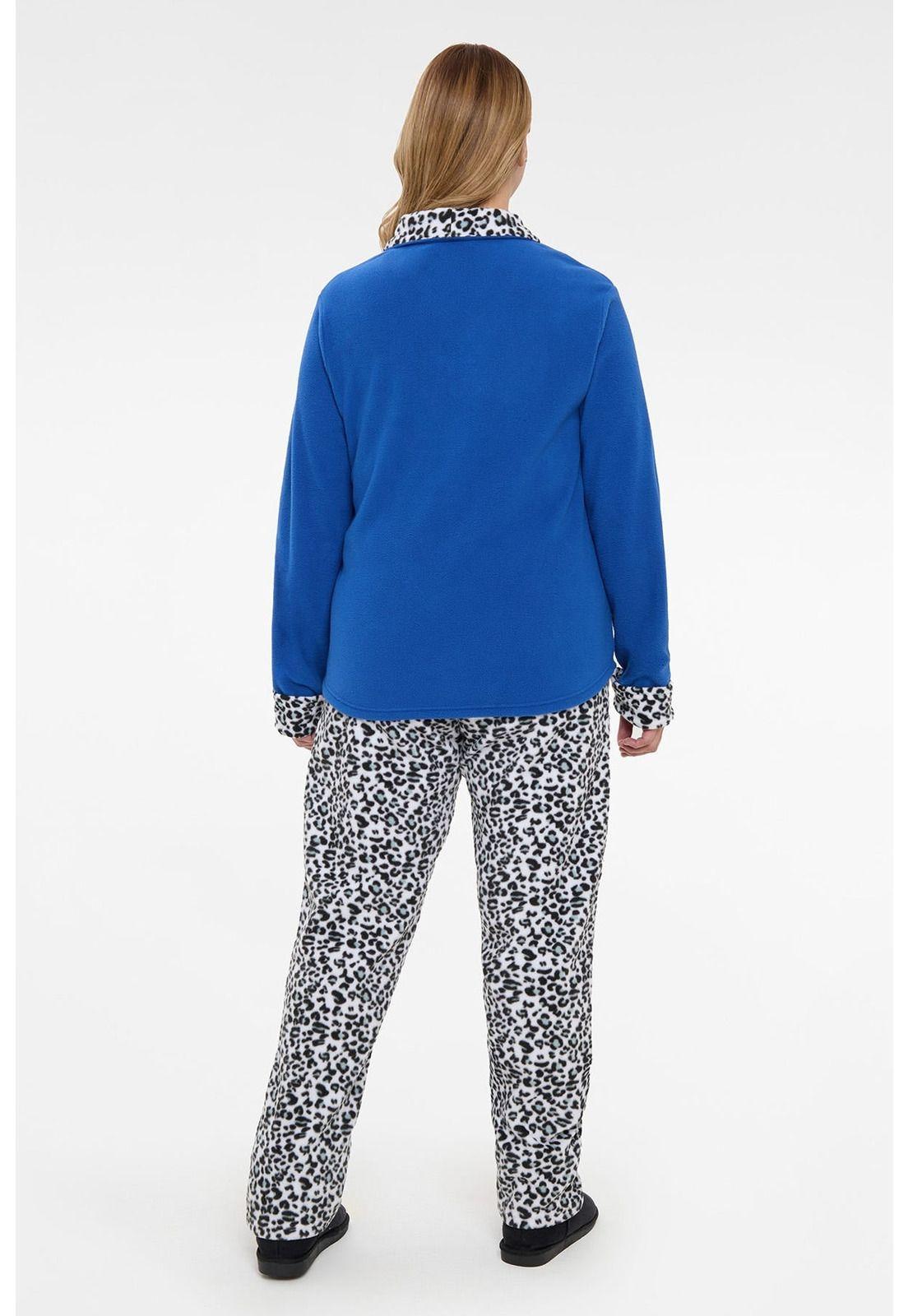 Pijama Mujer Polar Azul - ll-1