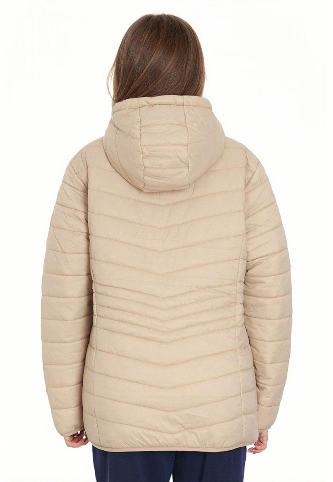 Parka Mujer Con Chiporro Beige-1