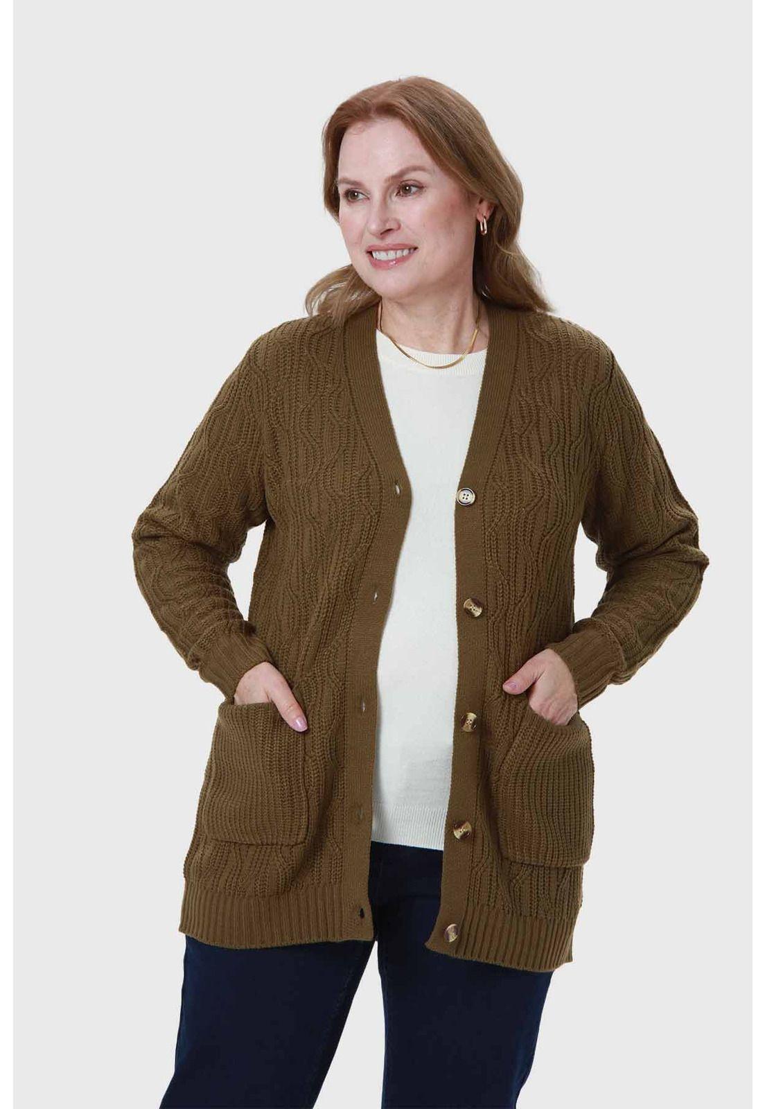 Sweater Mujer Tapado Verde-1