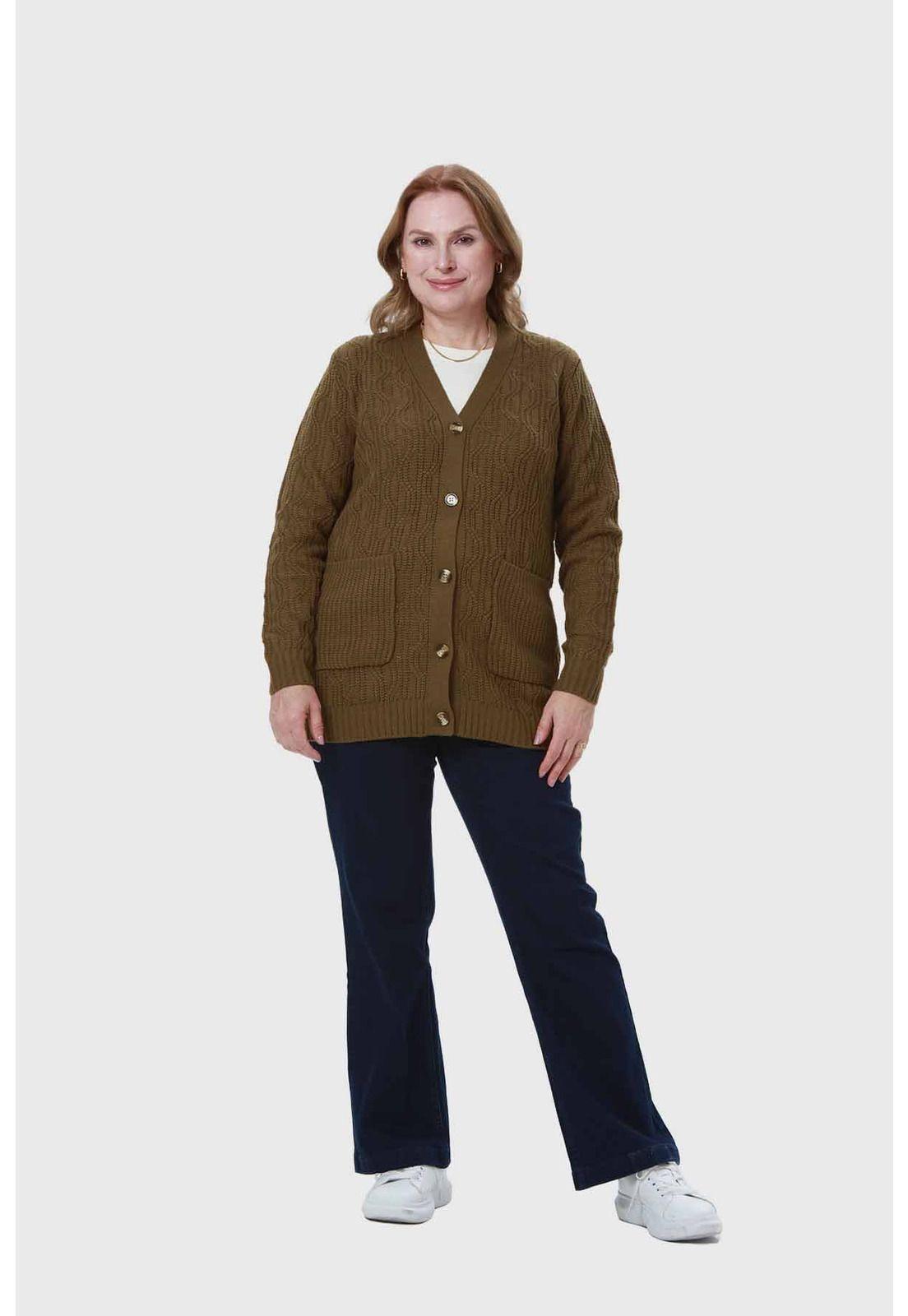 Sweater Mujer Tapado Verde-3