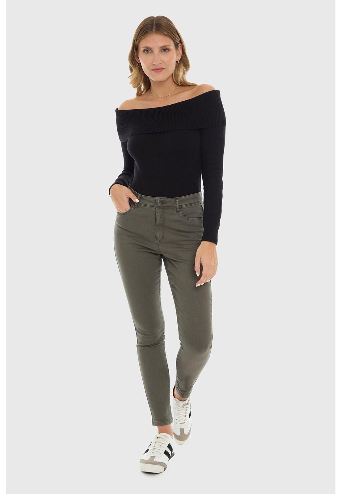 Jeans Mujer Emilia Verde-3