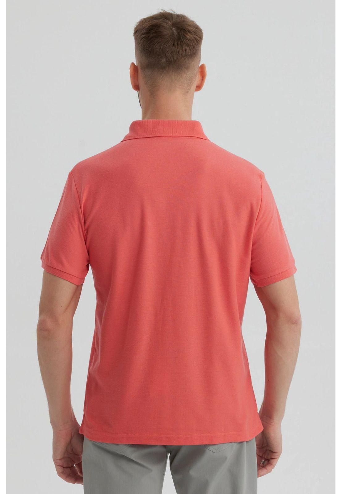 Polera Hombre Pique Básica Lisa Sandía- ll-2