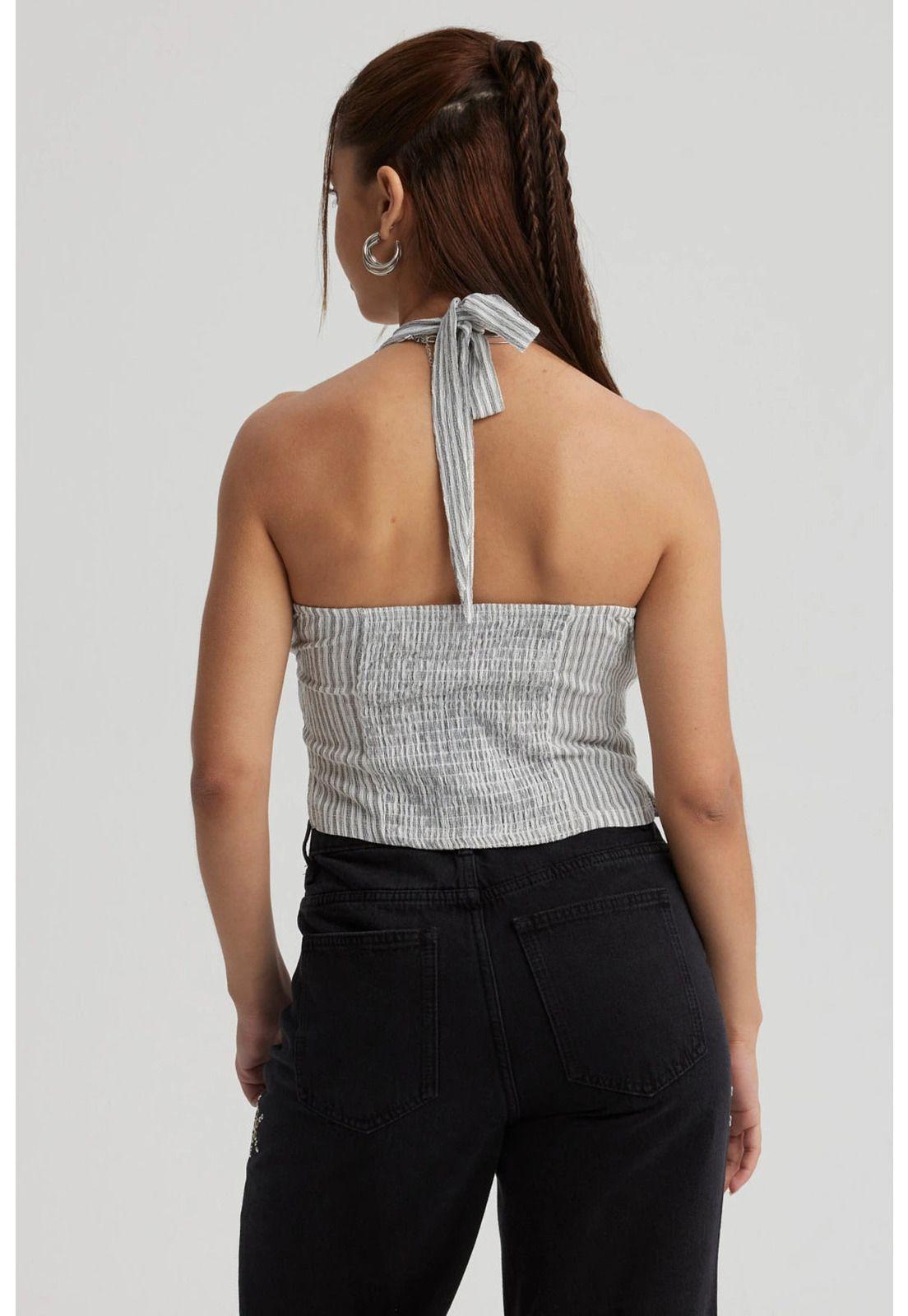 Polera Mujer Textura Blanco-2