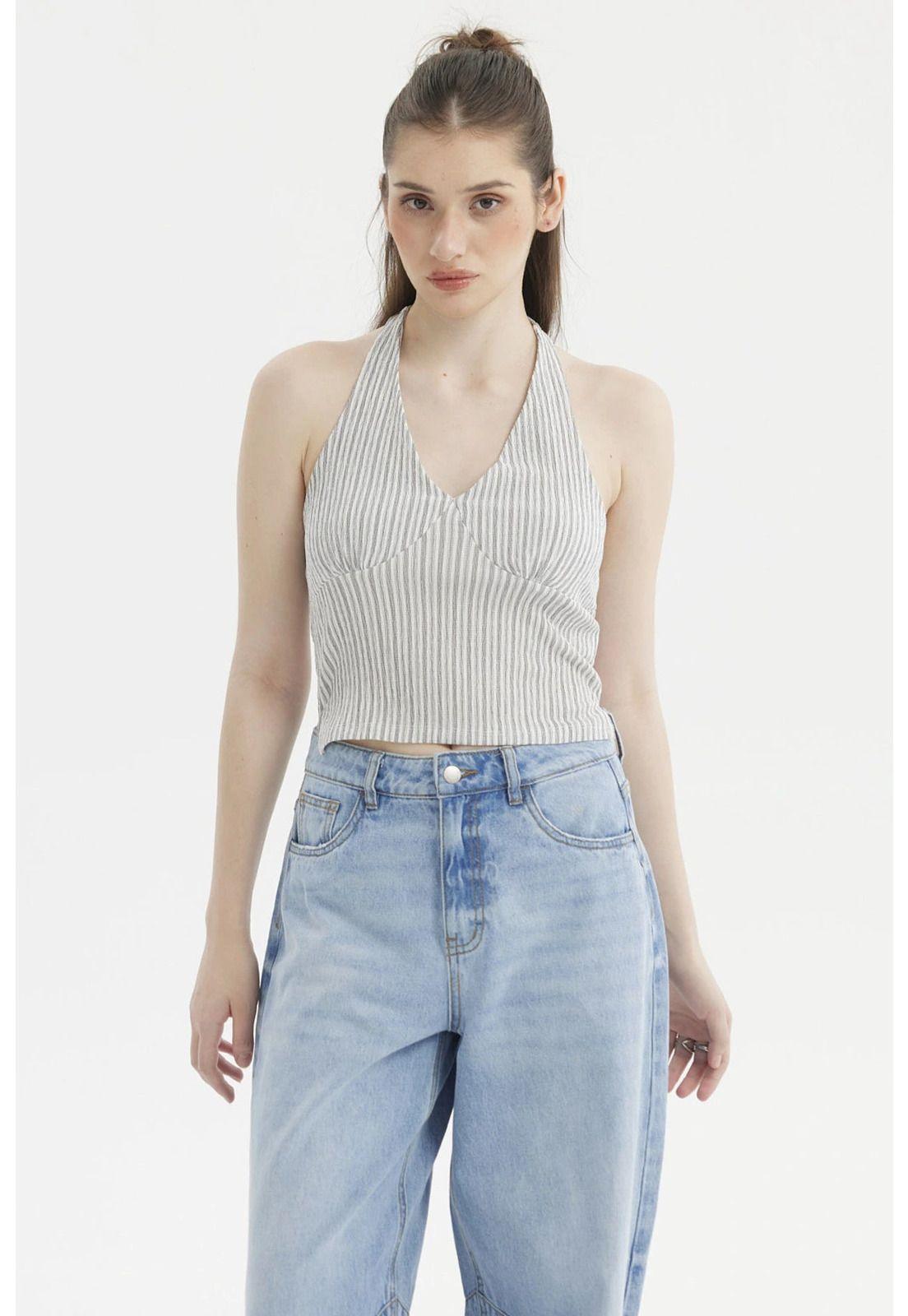 Polera Mujer Textura Blanco-4