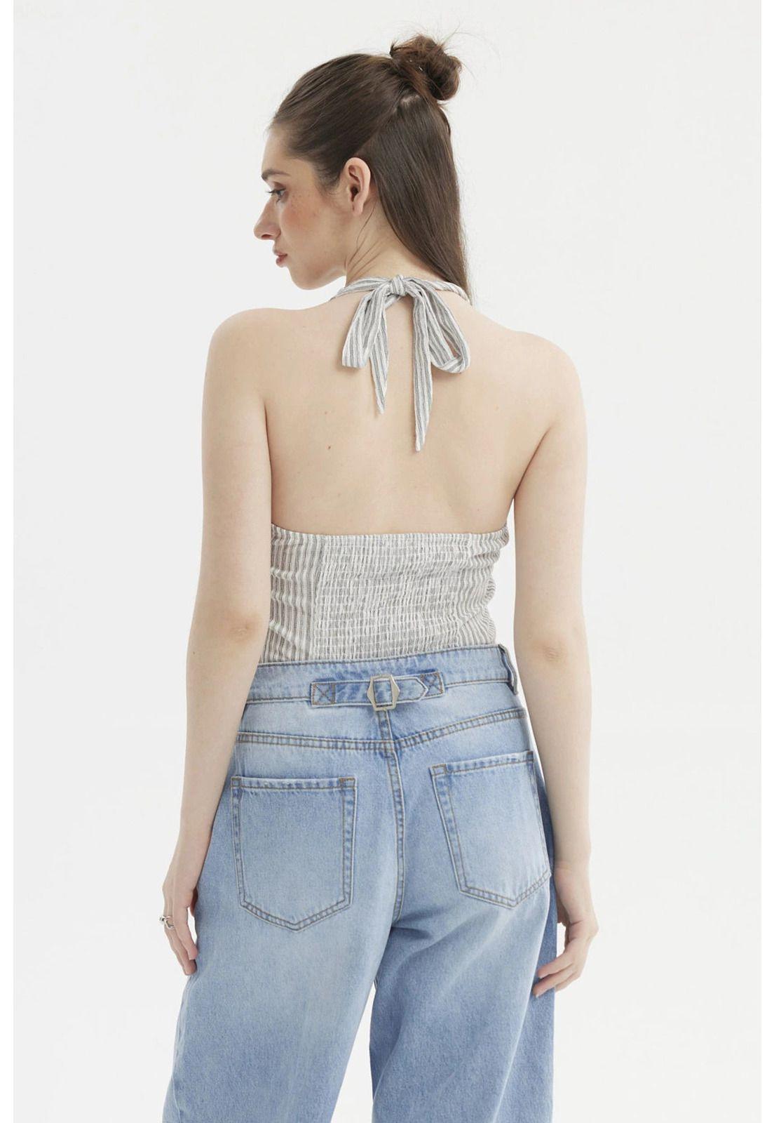 Polera Mujer Textura Blanco-5