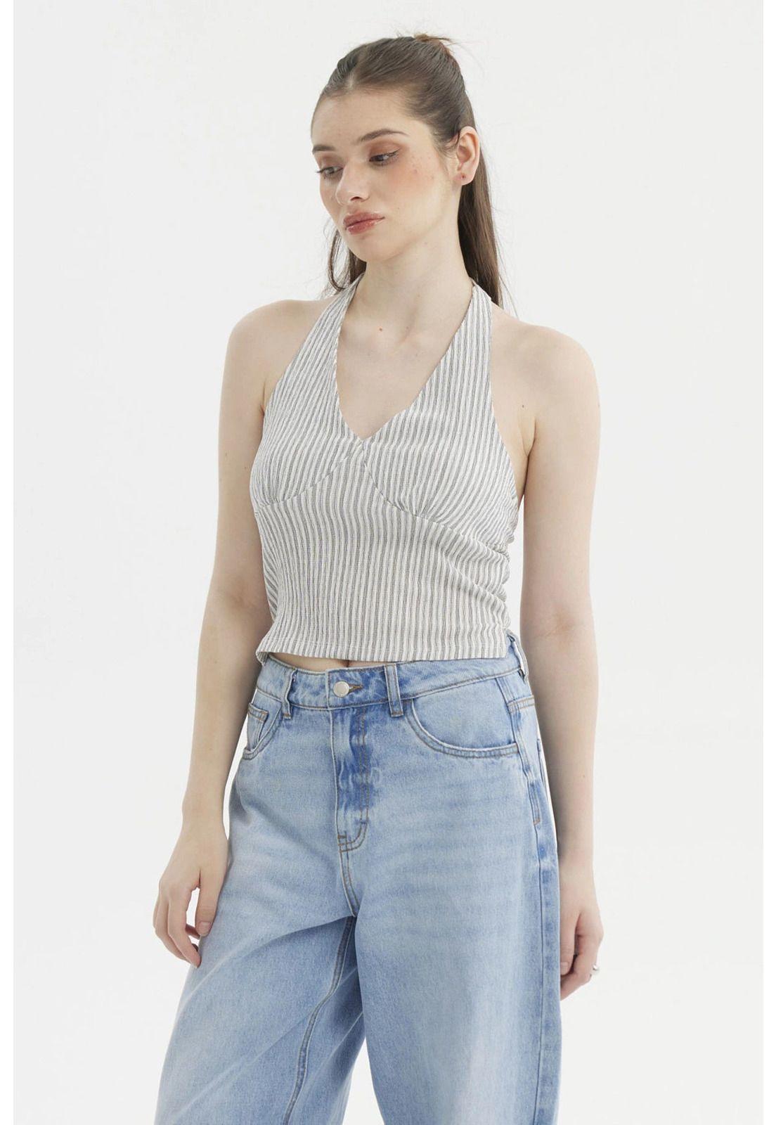 Polera Mujer Textura Blanco-6