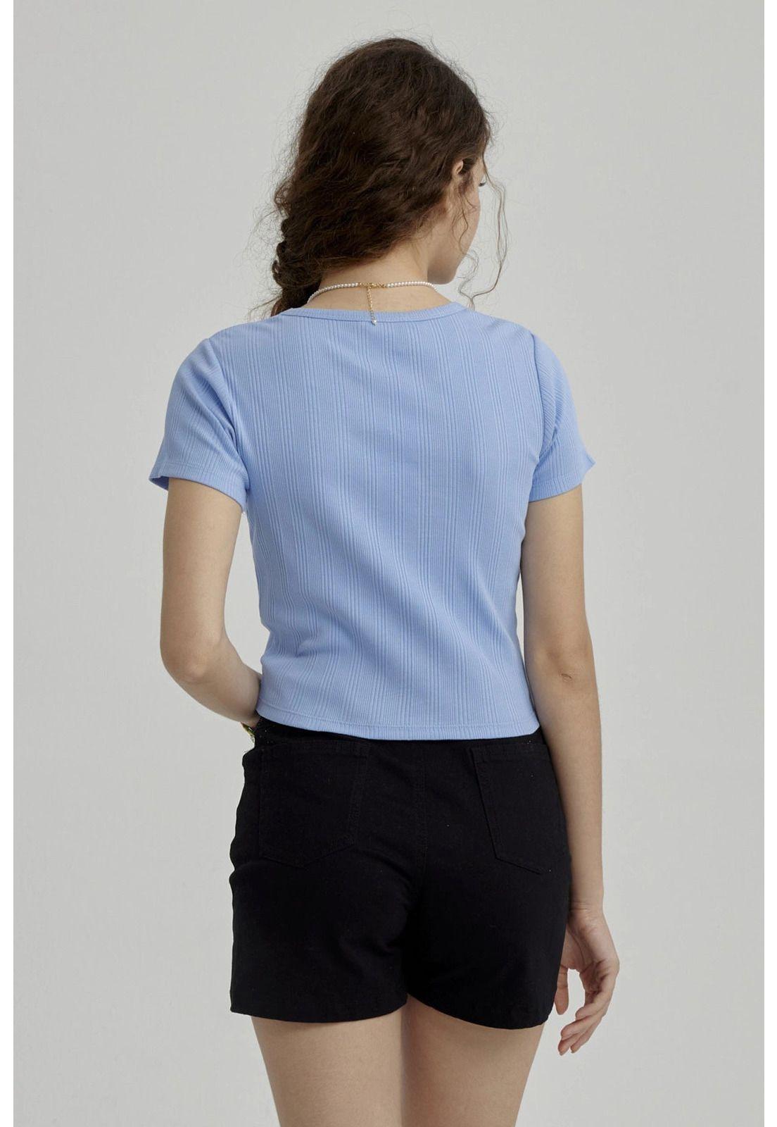 Polera Niña Con Argolla Celeste-2