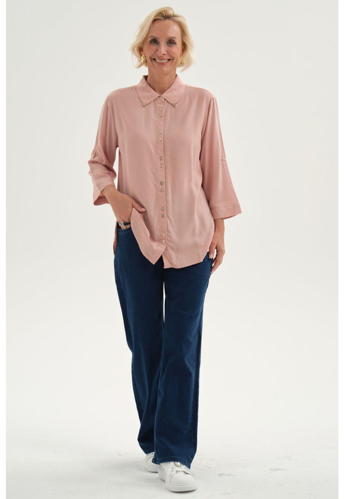 Jeans Mujer Flare Tiro Alto Azul-3