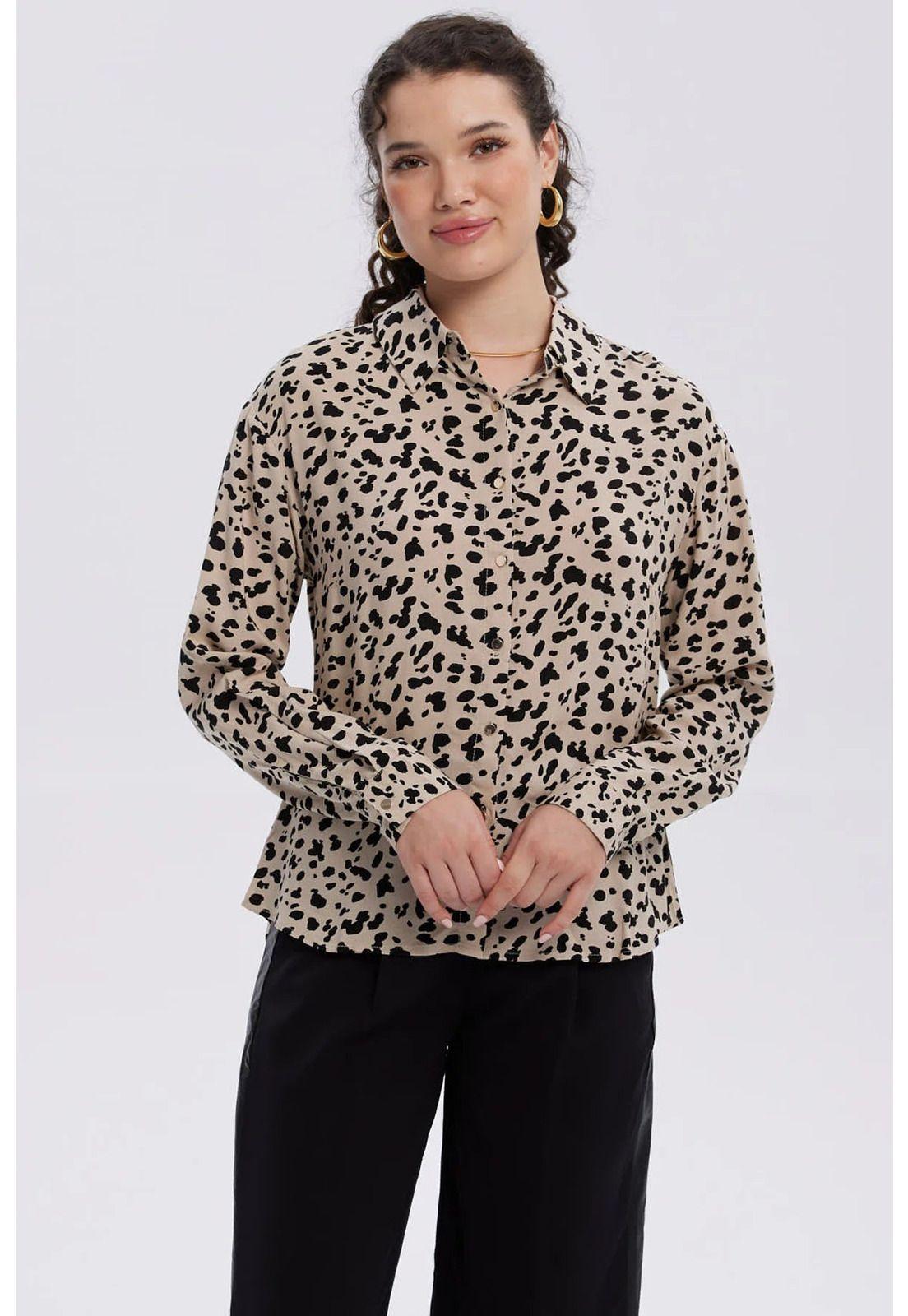 Blusa Mujer Abotonada Rapport Beige-0