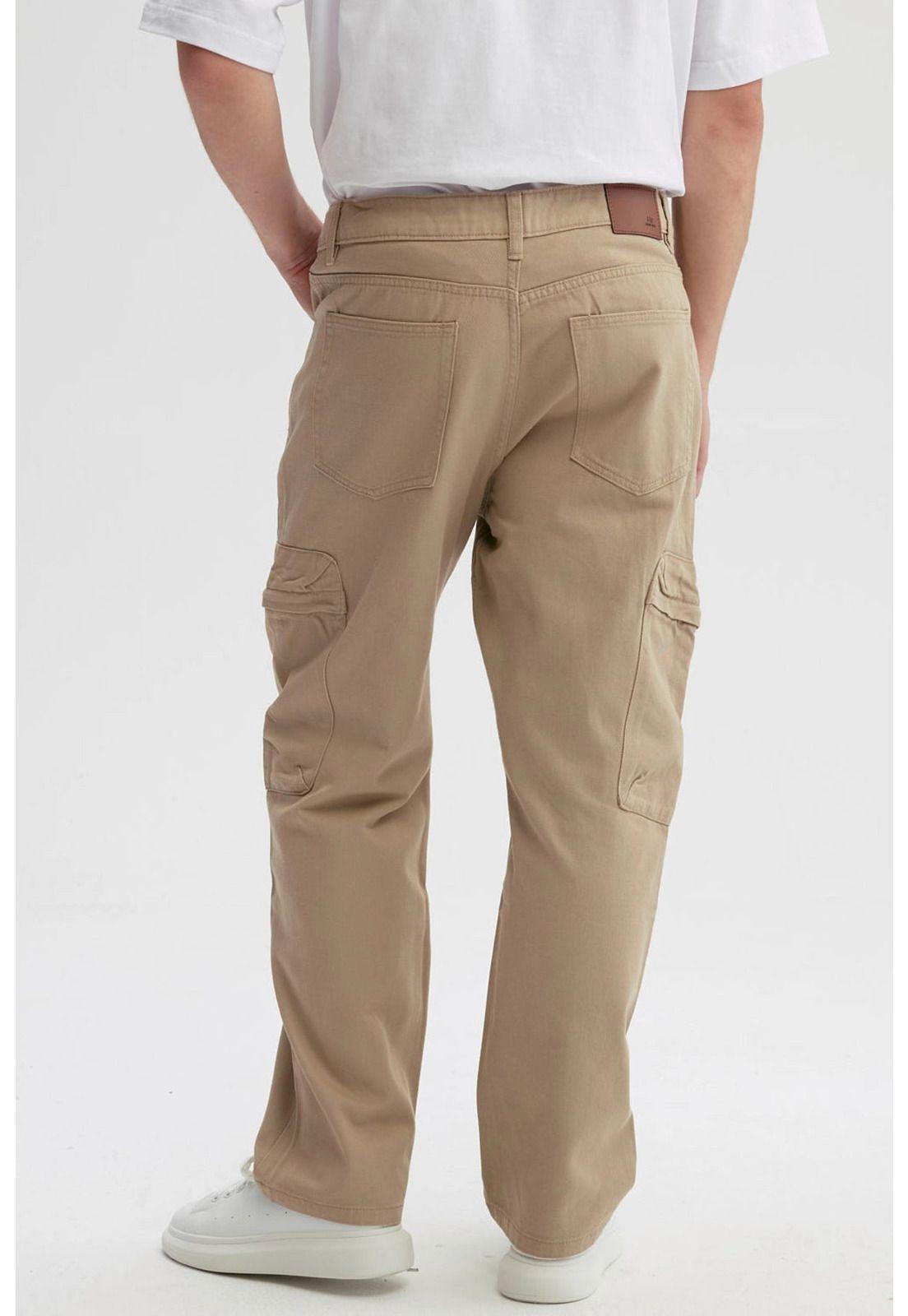 Jeans Hombre Baggy Cargo Beige-2