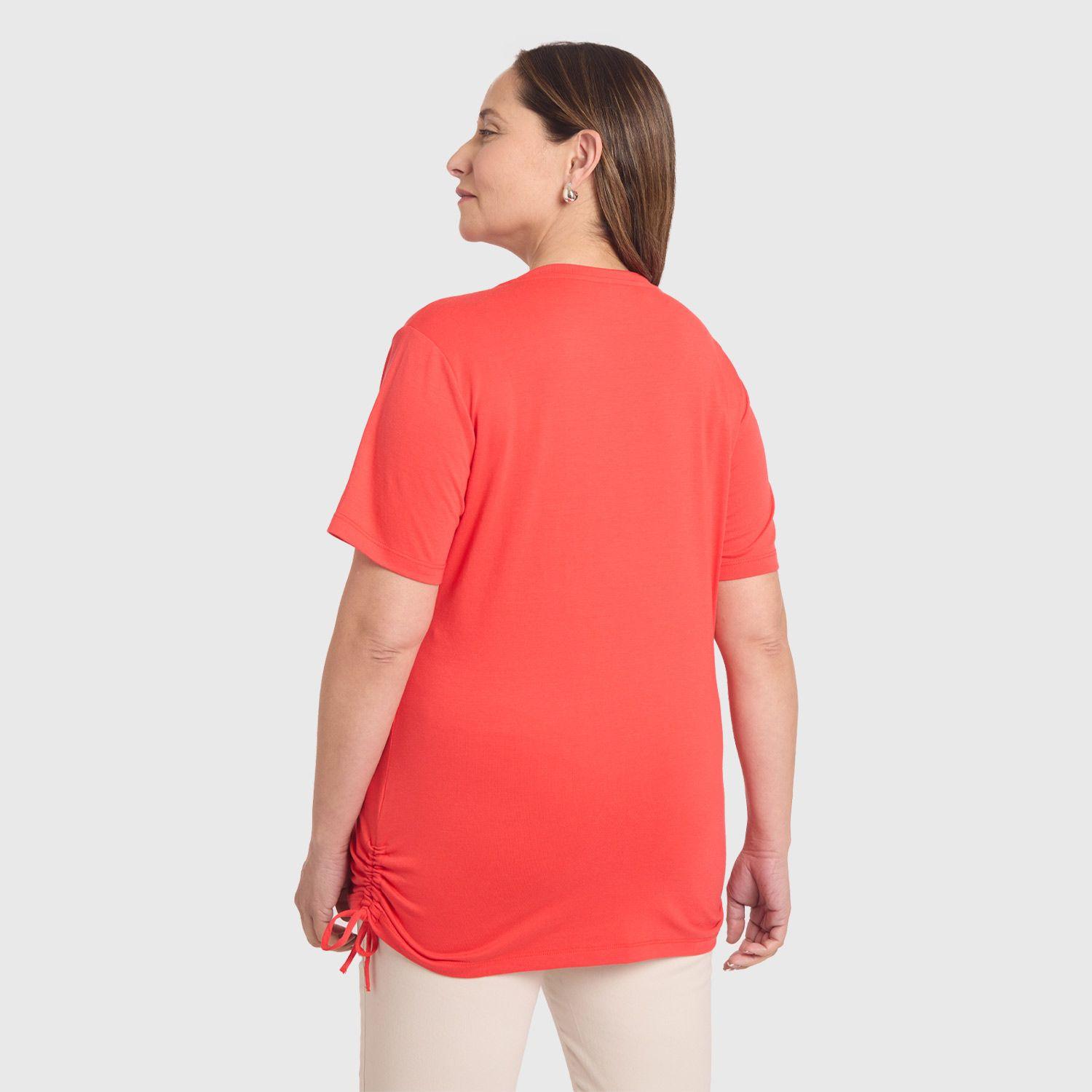 Polera Mujer Print & Strass Coral Fashion's Park-2