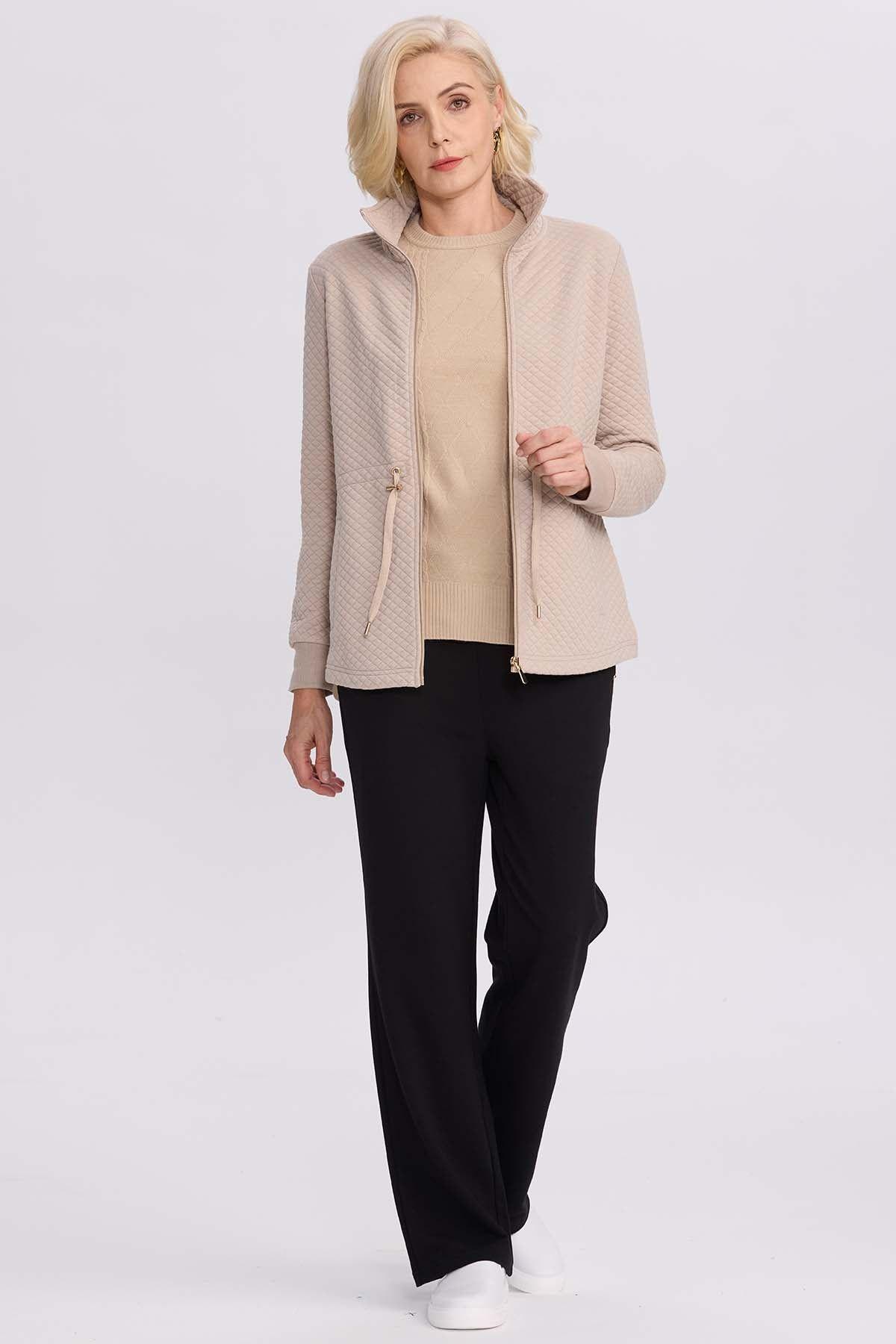 Polerón Mujer Cintura Ajustable Beige-3