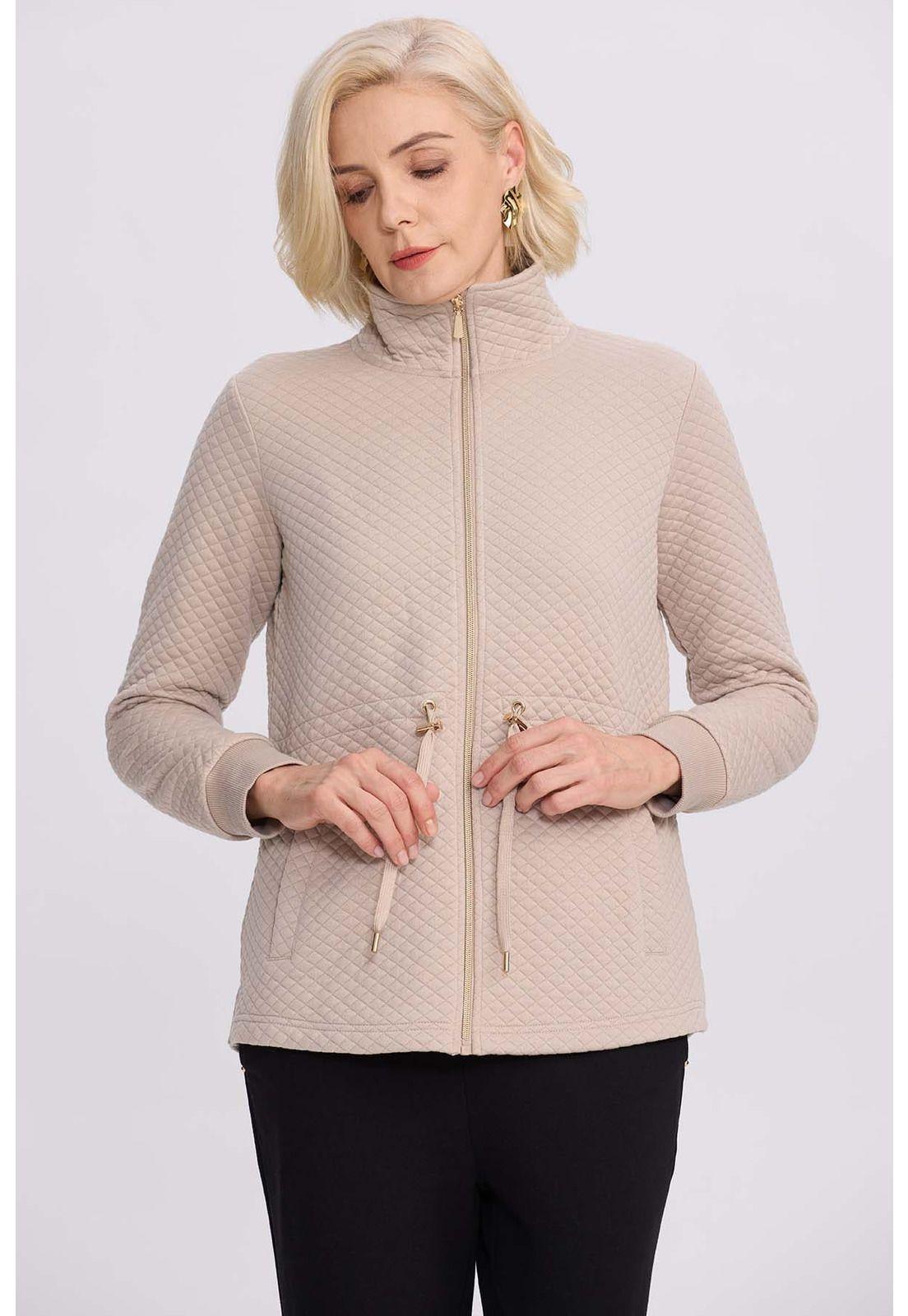 Polerón Mujer Cintura Ajustable Beige-1