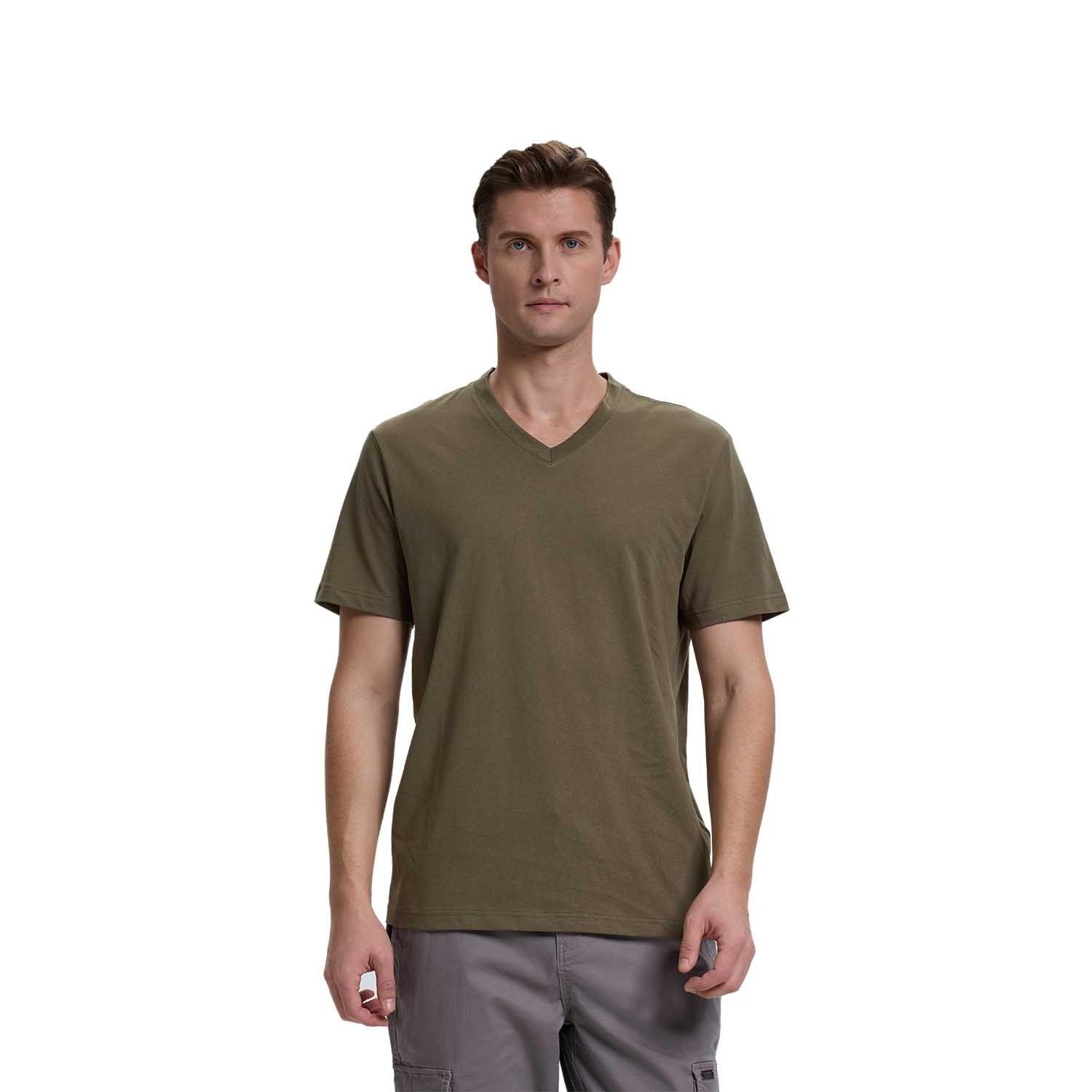 Polera Hombre Casual Básica Verde Militar Fashion's Park-0
