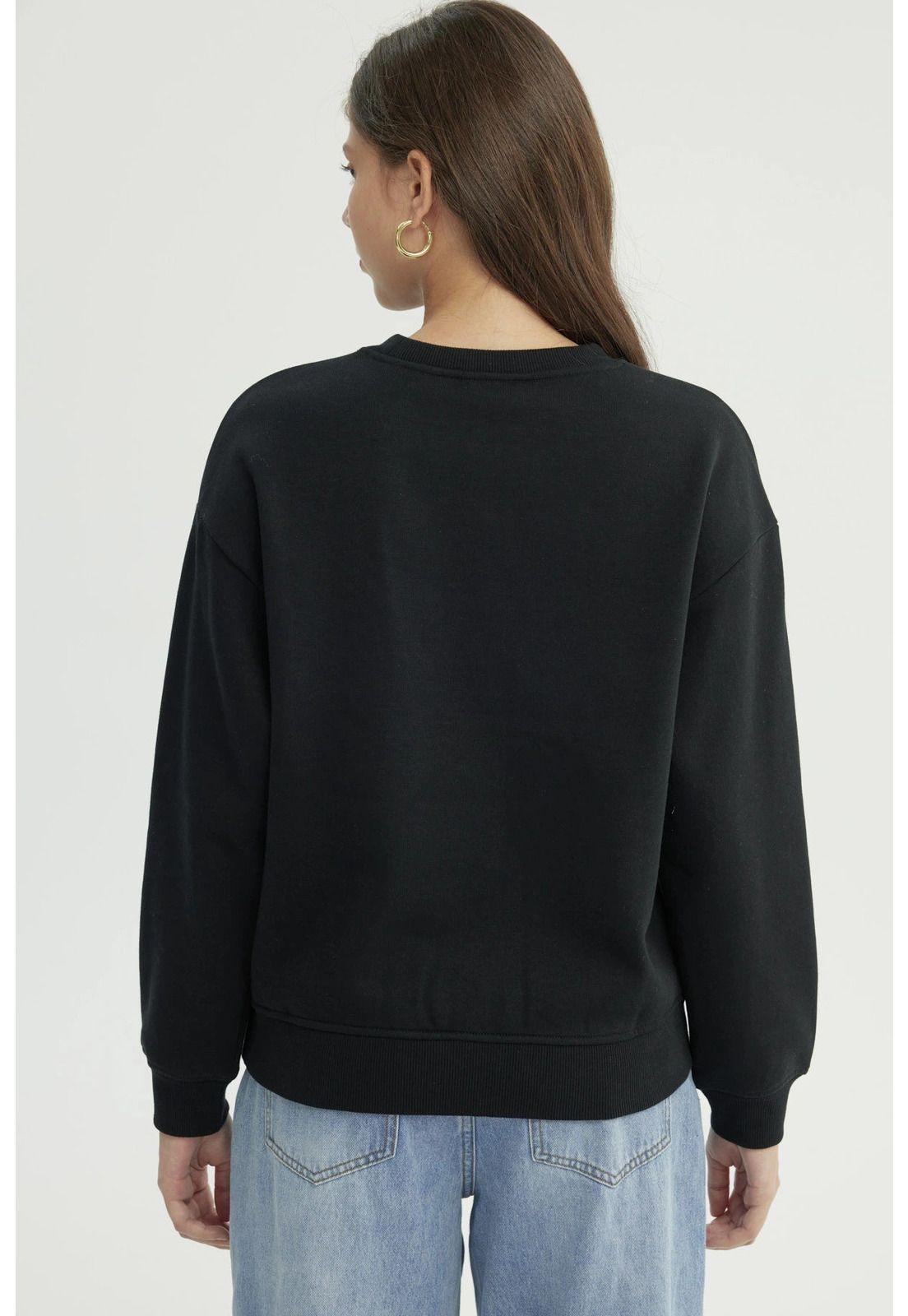 Polerón Mujer Classic Negro - V-2