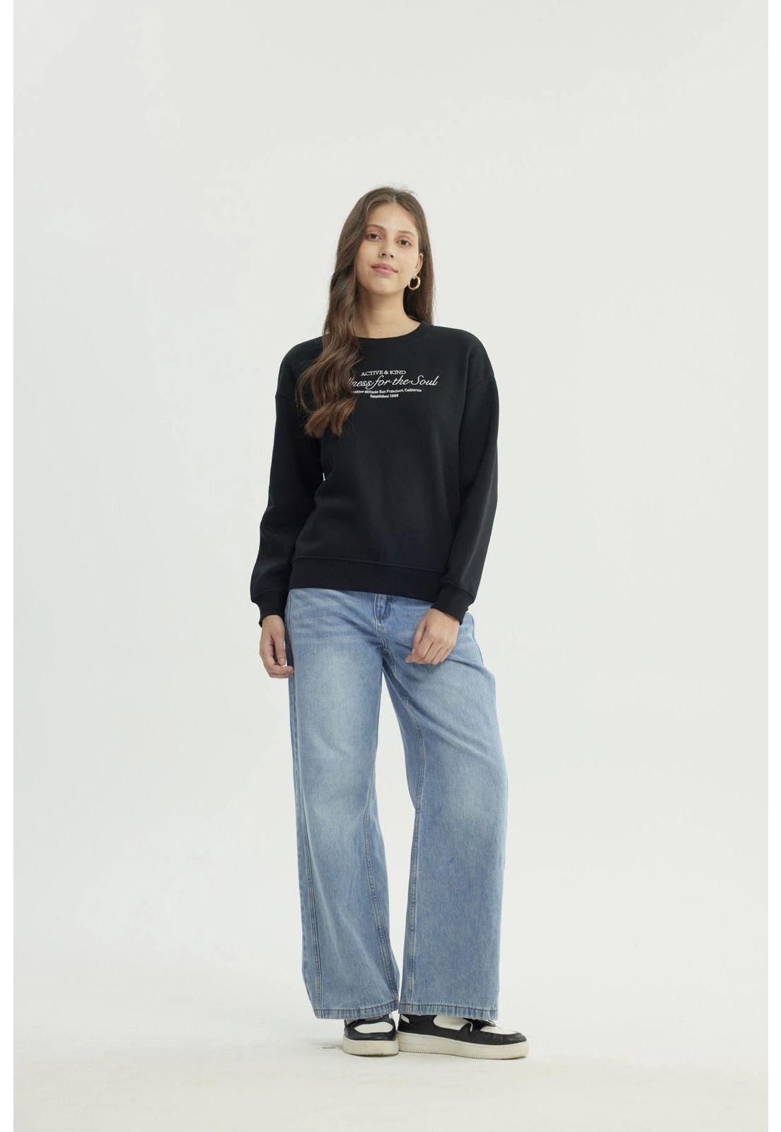 Polerón Mujer Classic Negro - V-3