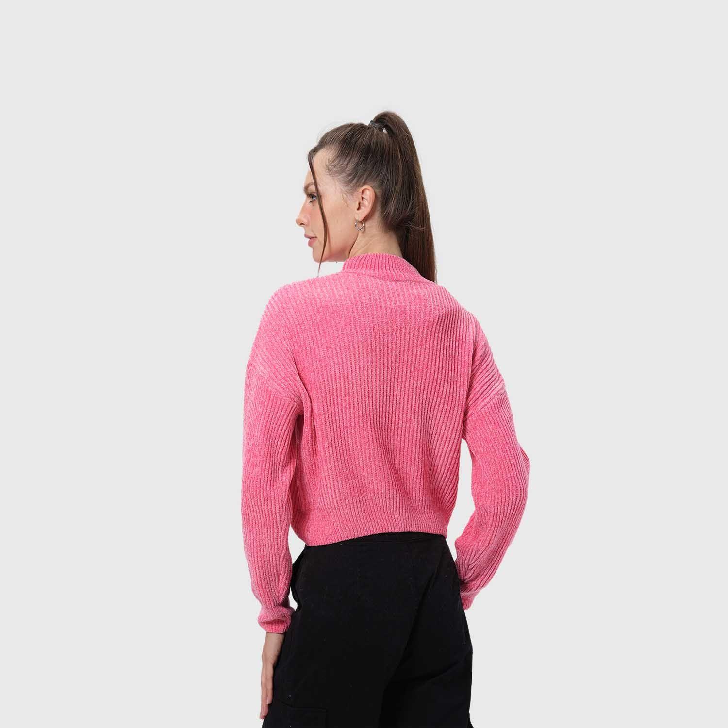 Sweater Mujer Chenille Rosado Fashion's Park-2