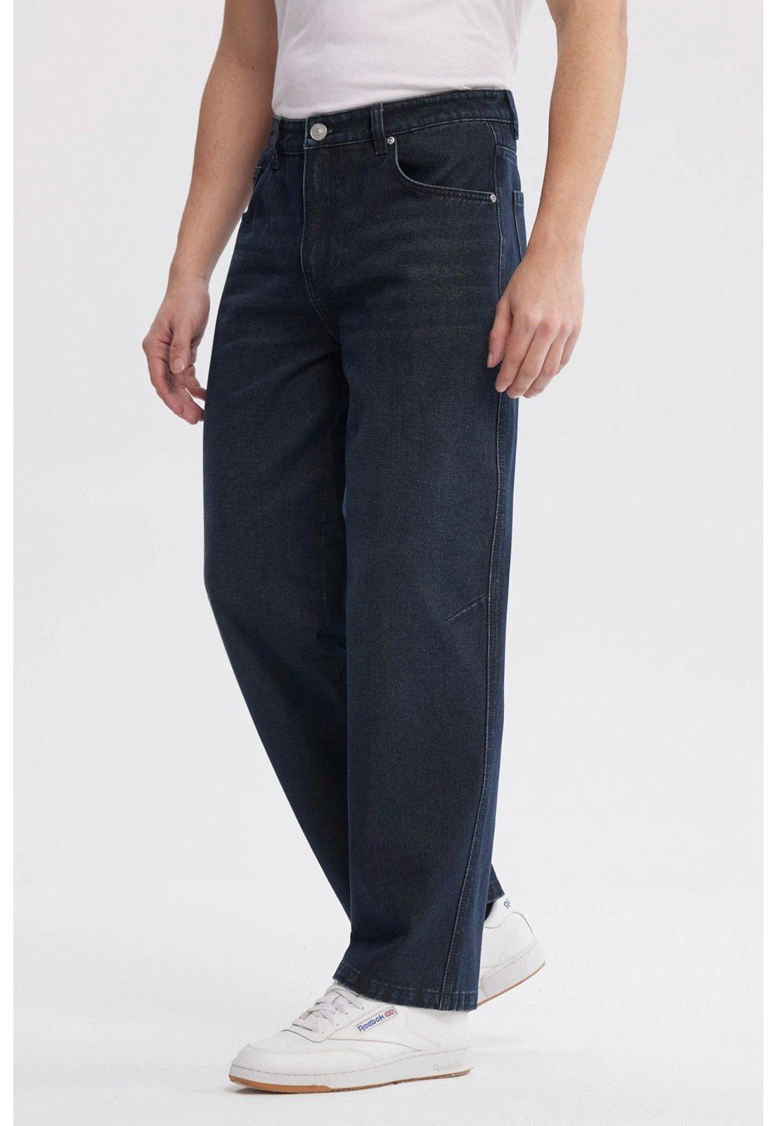 Jeans Hombre Baggy Azul Oscuro-1