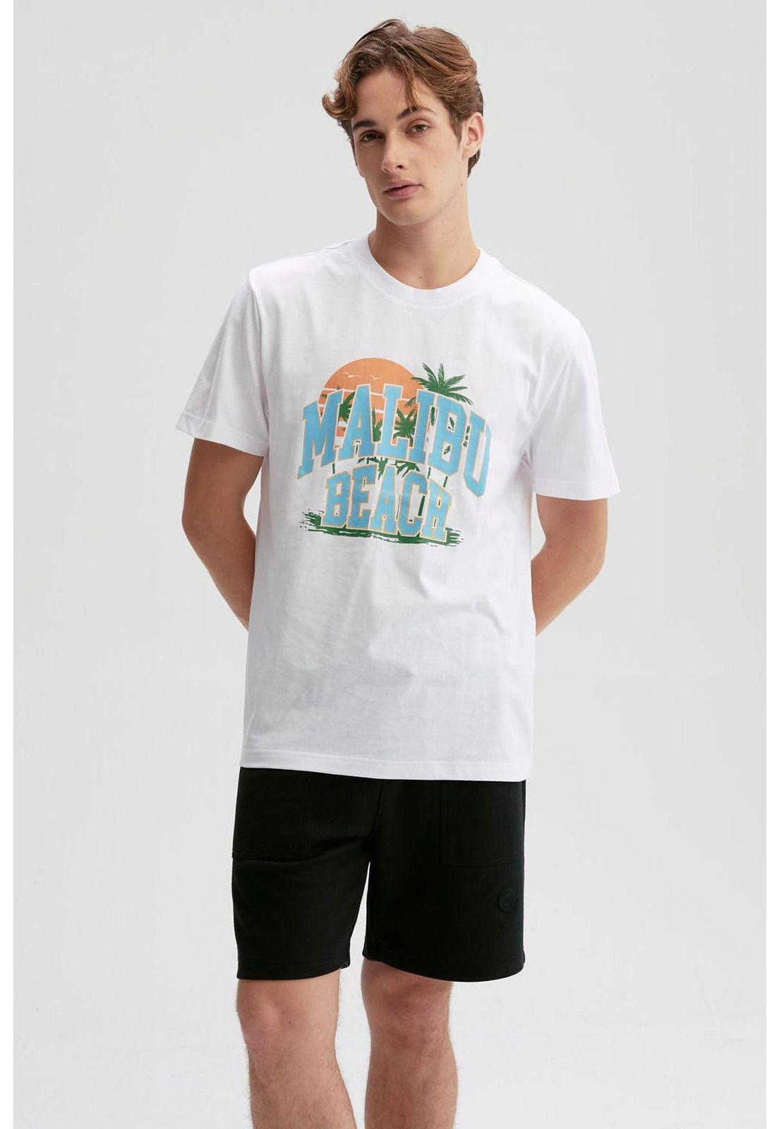 Polera Hombre Print Posicional Blanco - V-0