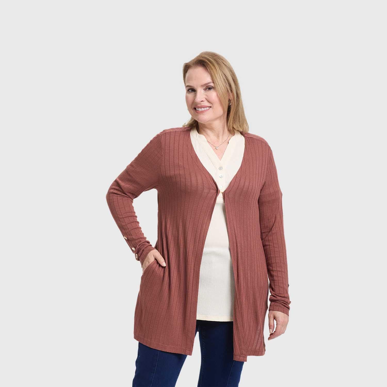 Sweater Mujer Tapado Verde Fashion's Park-1