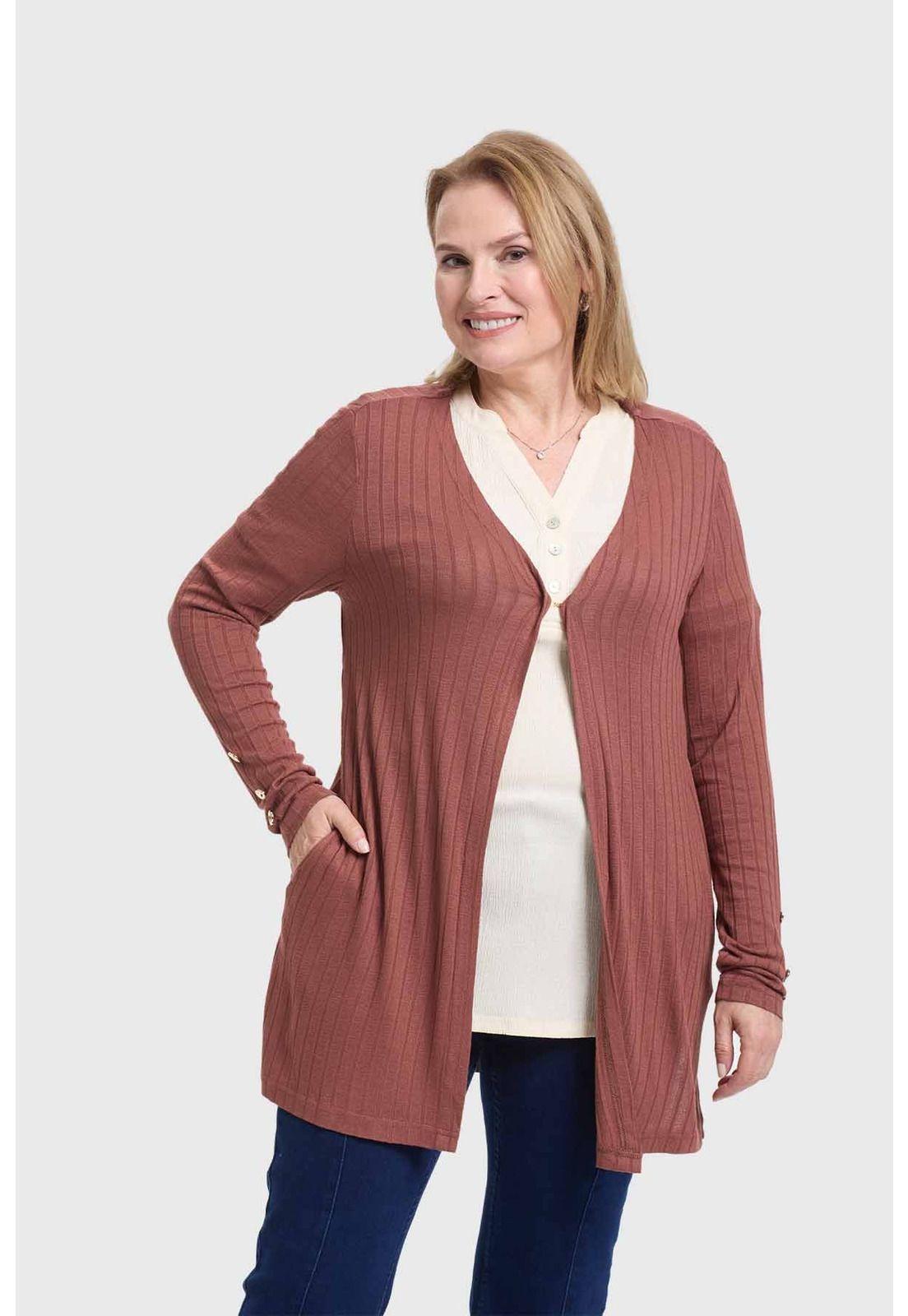 Sweater Mujer Tapado Café-1