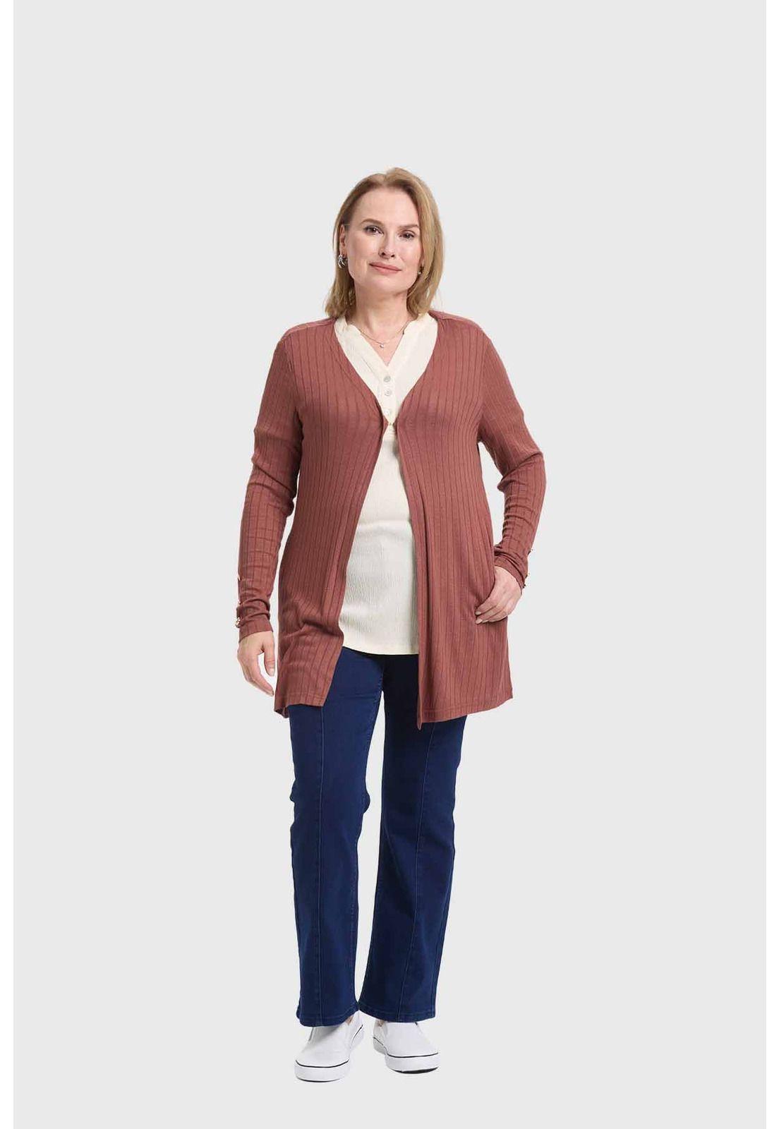 Sweater Mujer Tapado Café-3