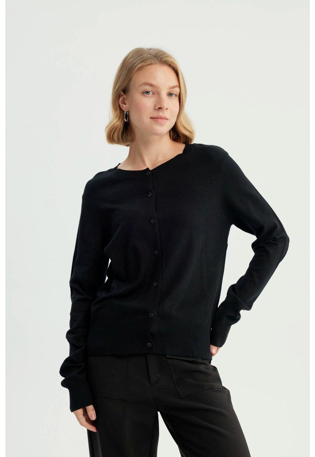 Sweater Mujer Regular Negro - ll-0