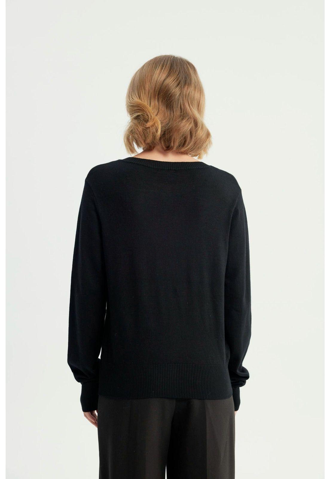 Sweater Mujer Regular Negro - ll-2