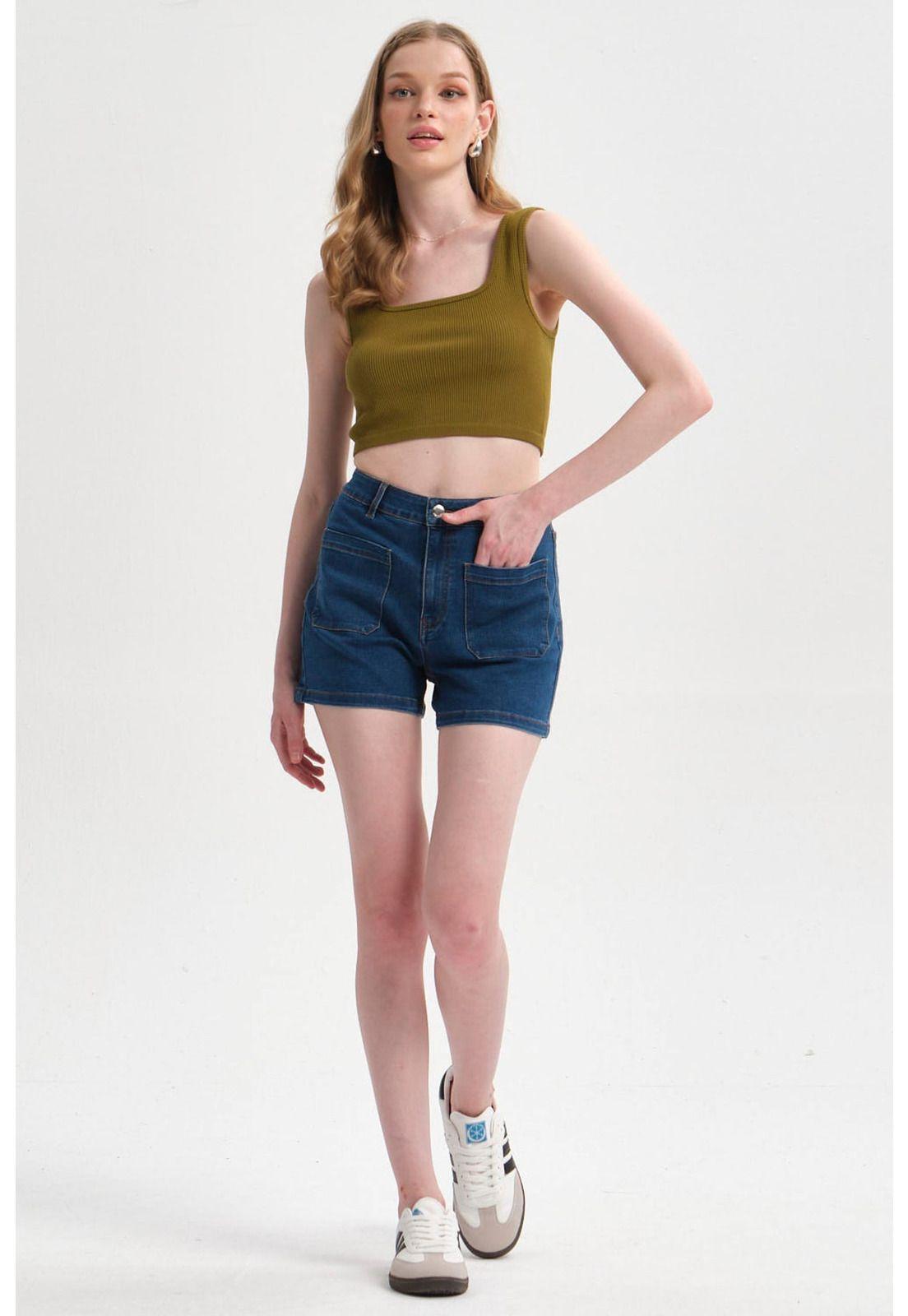 Peto Mujer Seamless Verde Olivo-3