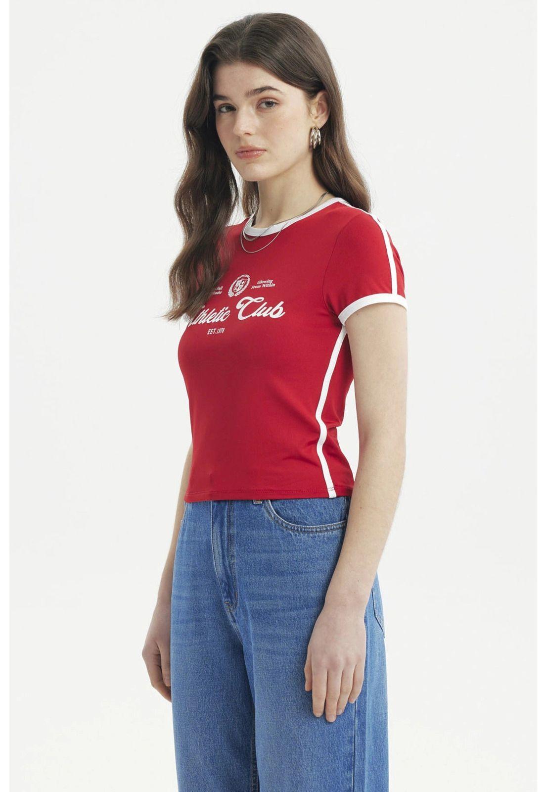 Polera Mujer Ajustado Rojo - ll-1