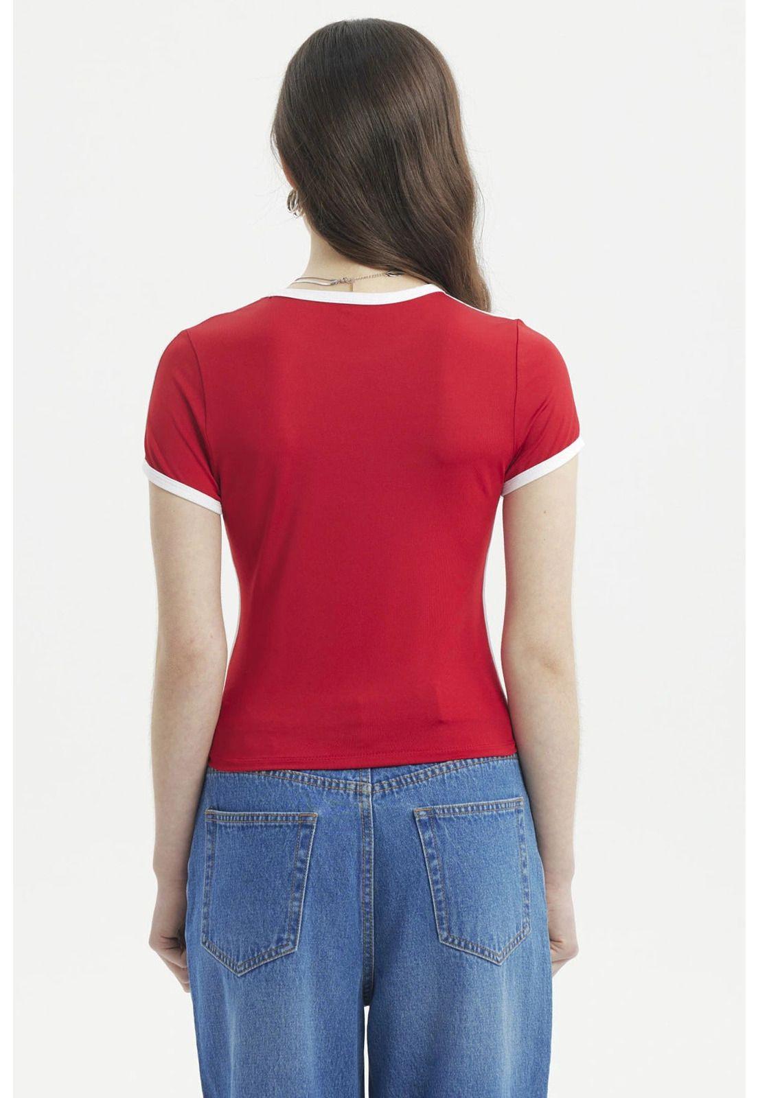 Polera Mujer Ajustado Rojo - ll-2