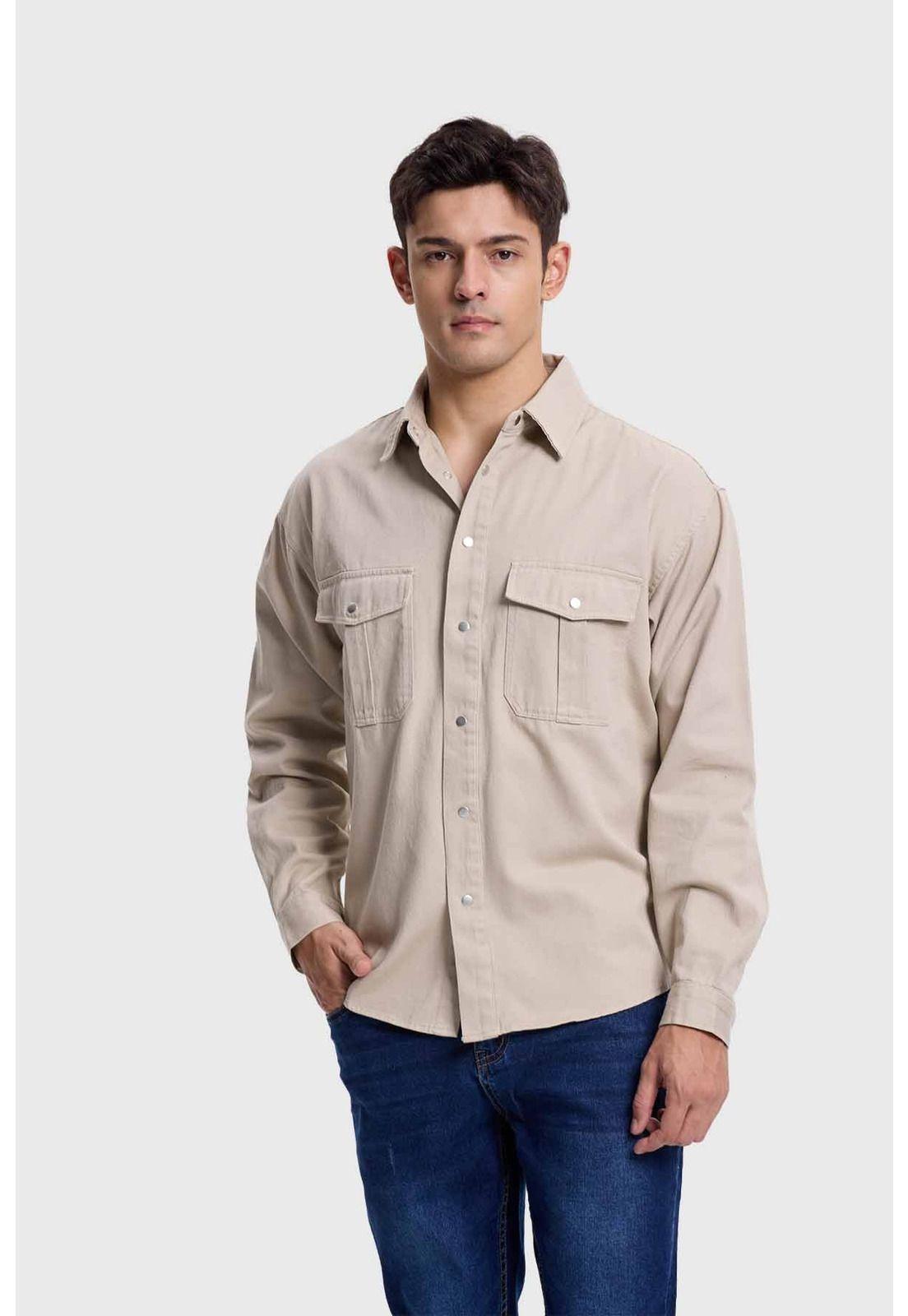 Chaqueta Hombre Gravillado Beige-0