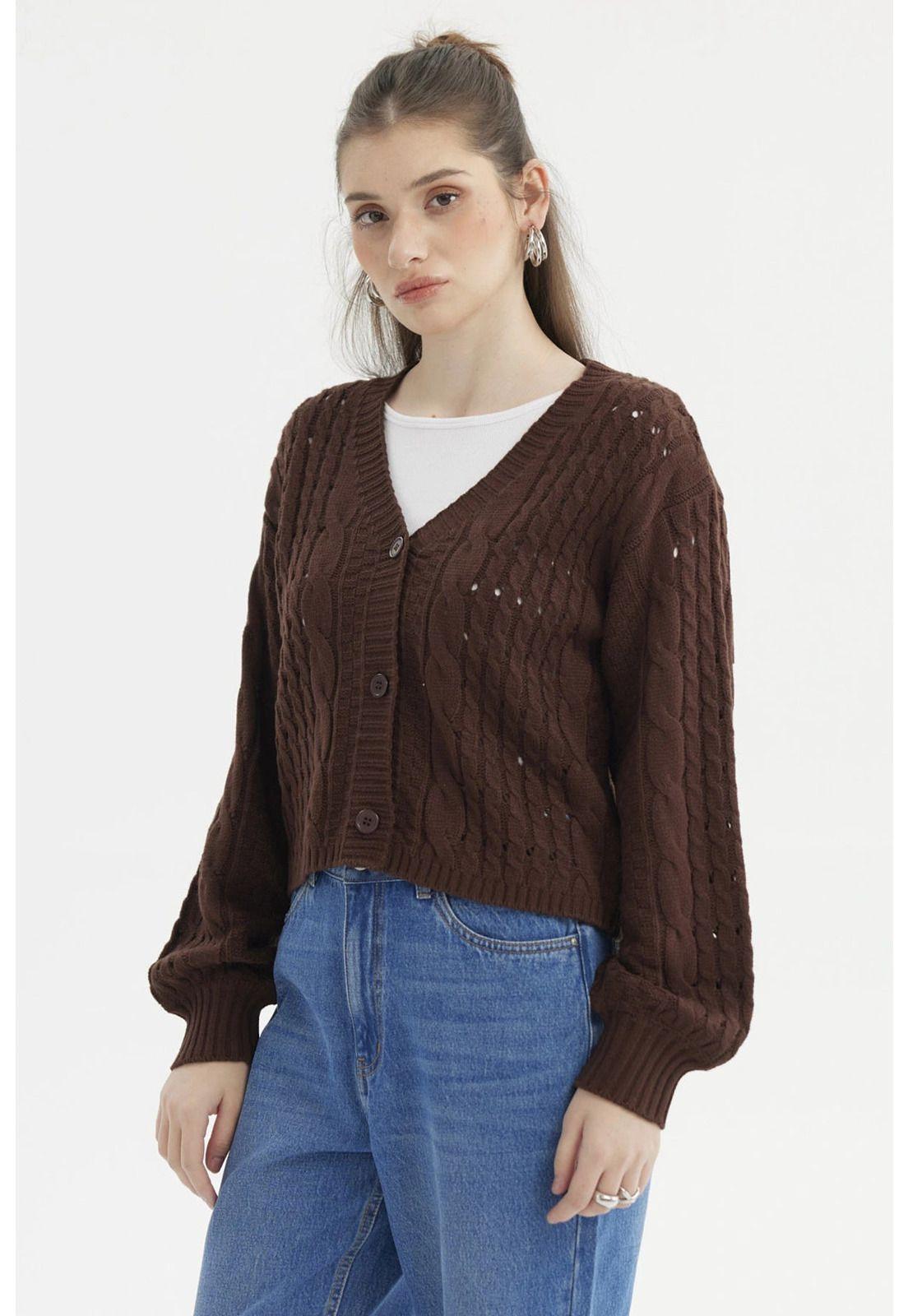 Sweater Mujer Juvenil Café Oscuro - ll-1