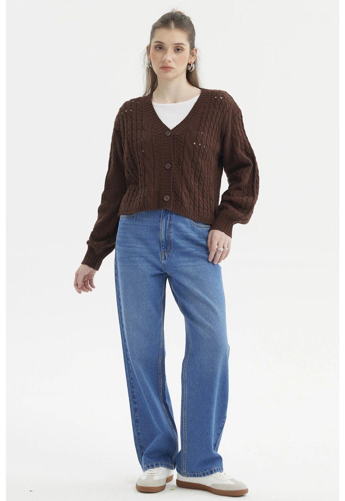 Sweater Mujer Juvenil Café Oscuro - ll-3