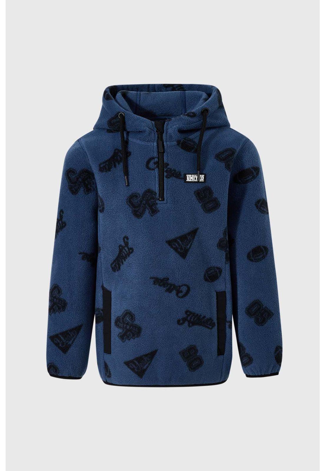 Polar Niño Con Bolsillos Azul-0